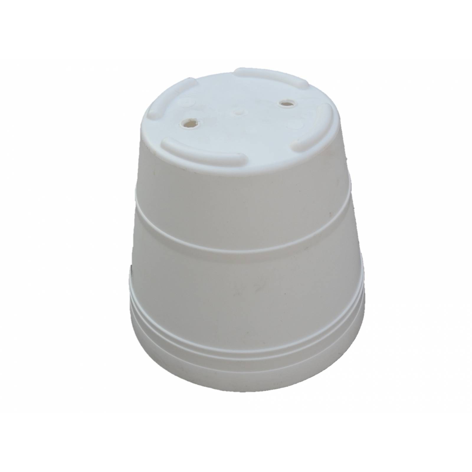 Macetas de plástico blancas. Paquete 3 piezas