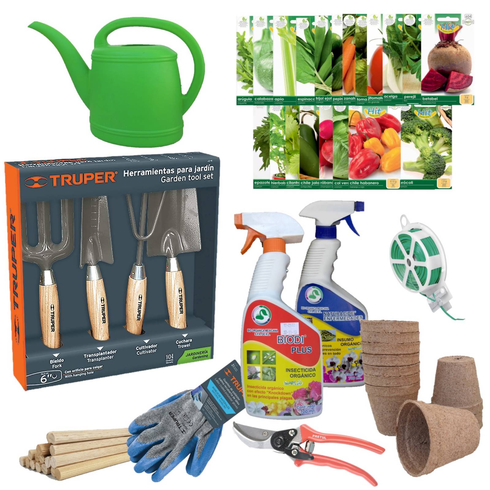 Kit huerto plus. Todo para que inicies tu huerto en casa.