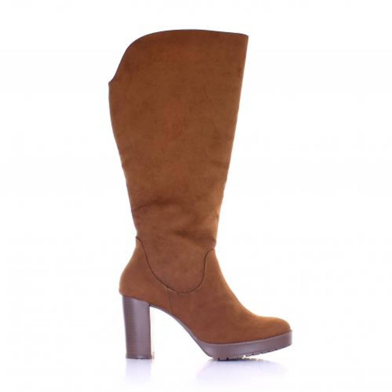 Botas Dama Largas Gamuza con Tacon
