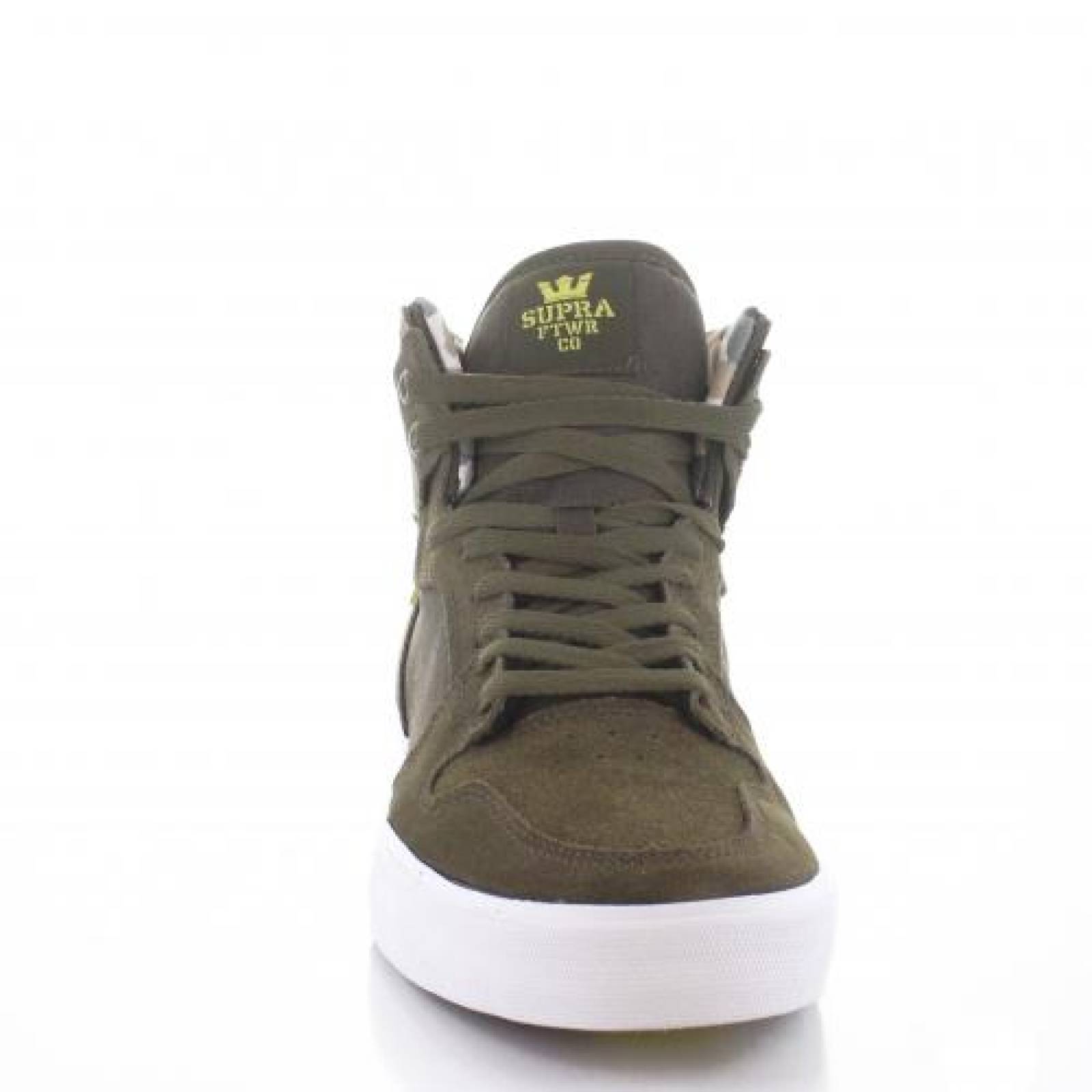 Tenis para Hombre Supra 08044381 Color Olive golden White