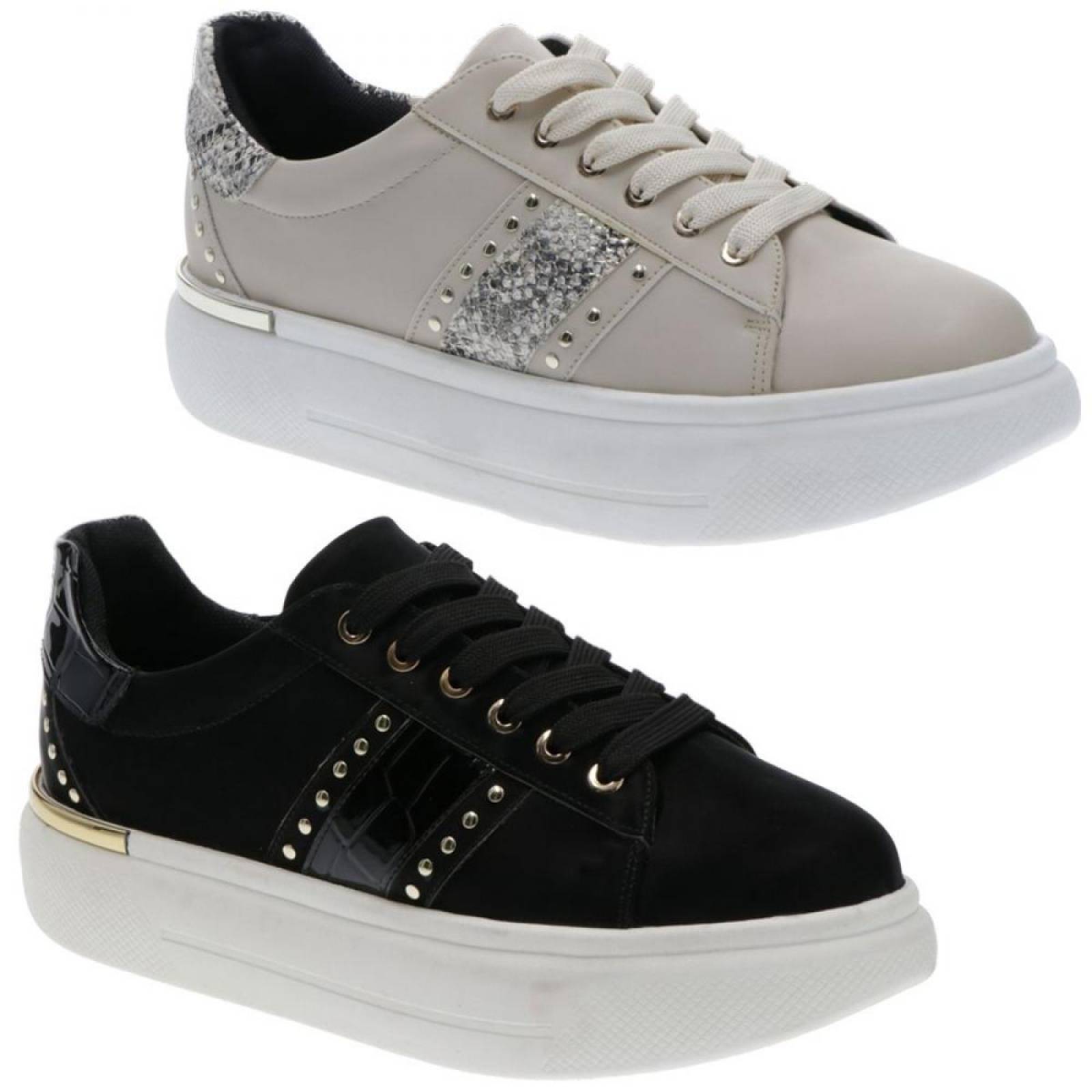 Tenis Para Mujer 4 Elementos Negros