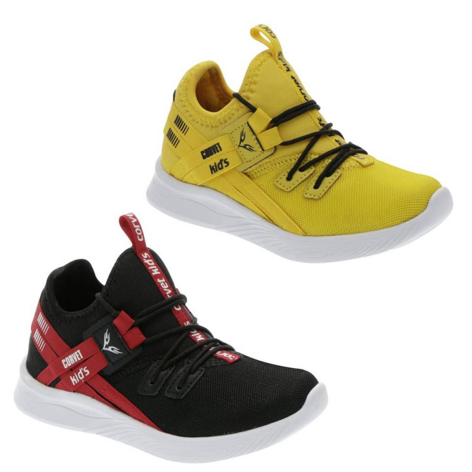 Kit de Tenis Corvert Negro y Amarillo