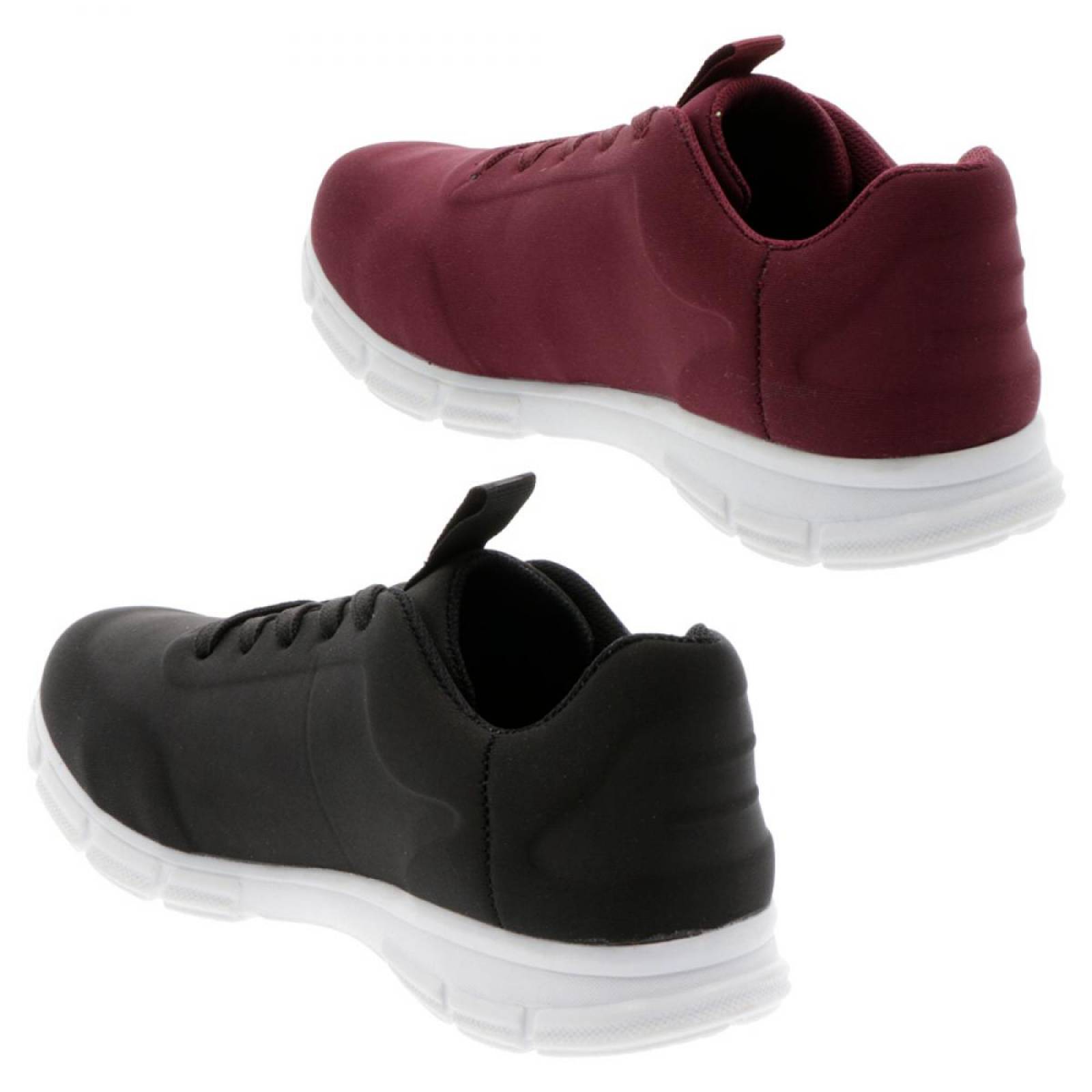 Bipack Tenis Urbano Mujer Color Vino-Negro