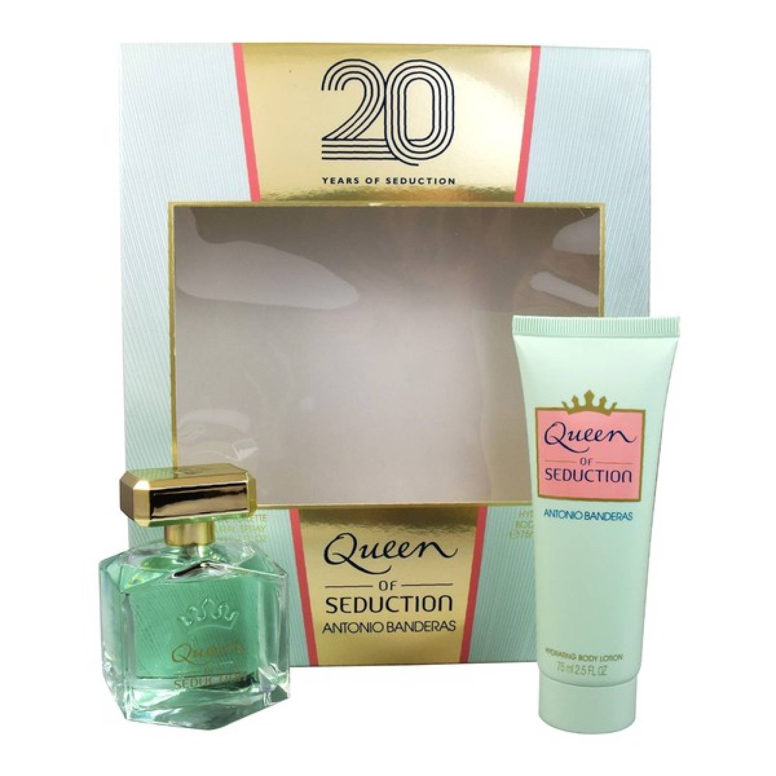 SET QUEEN OF SEDUCTION 20 YEARS 2PZS 80ML EDT SPRAY/ BODY LOTION 75ML DAMA