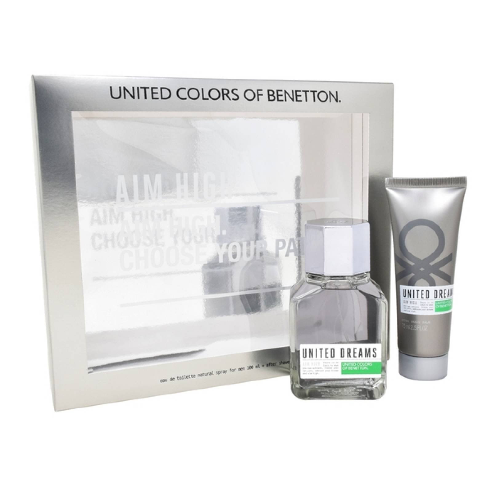 SET UNITED DREAMS AIM HIGH 2PZS 100ML EDT SPRAY/ AFTER SHAVE 75ML   CABALLERO