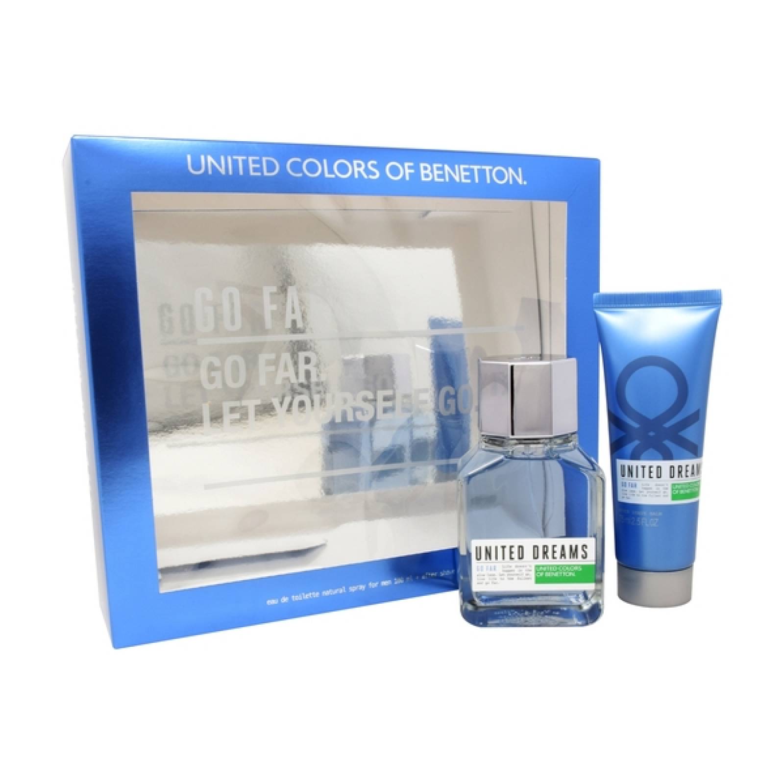 SET UNITED DREAMS GO FAR 2PZS 100ML EDT SPRAY/ AFTER SHAVE 75ML CABALLERO
