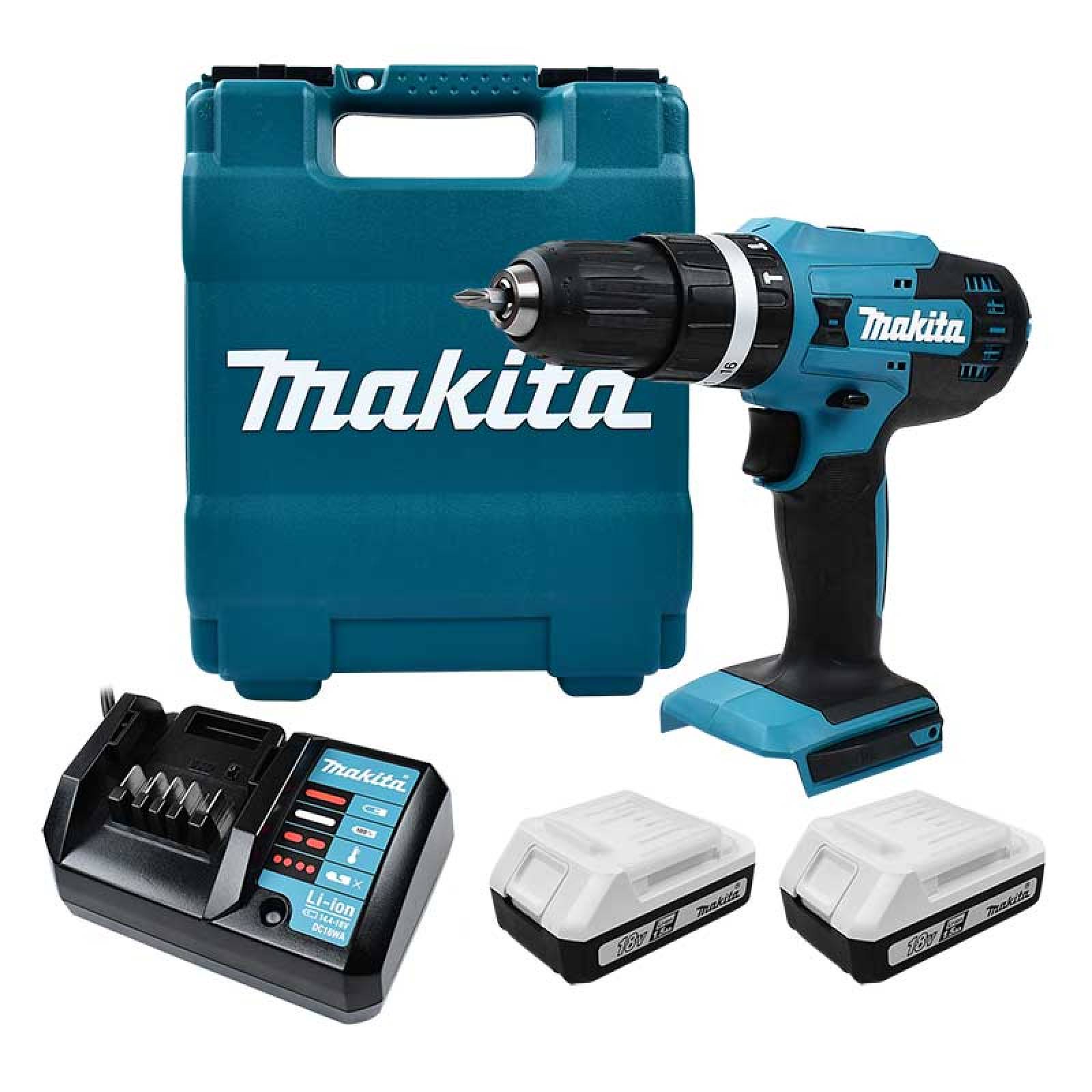 Rotomartillo Atornillador 18V Makita HP488DWE 1/2 Pulg
