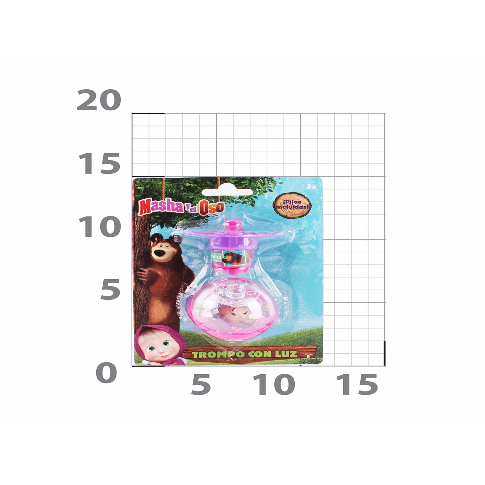 Trompo Con Luz Masha Y El Oso Golden Toys