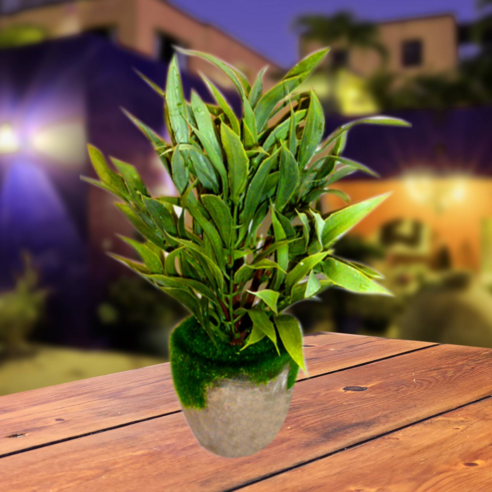 Juego de 4 macetas con planta artificial para decoración del hogar, oficina Storyland.