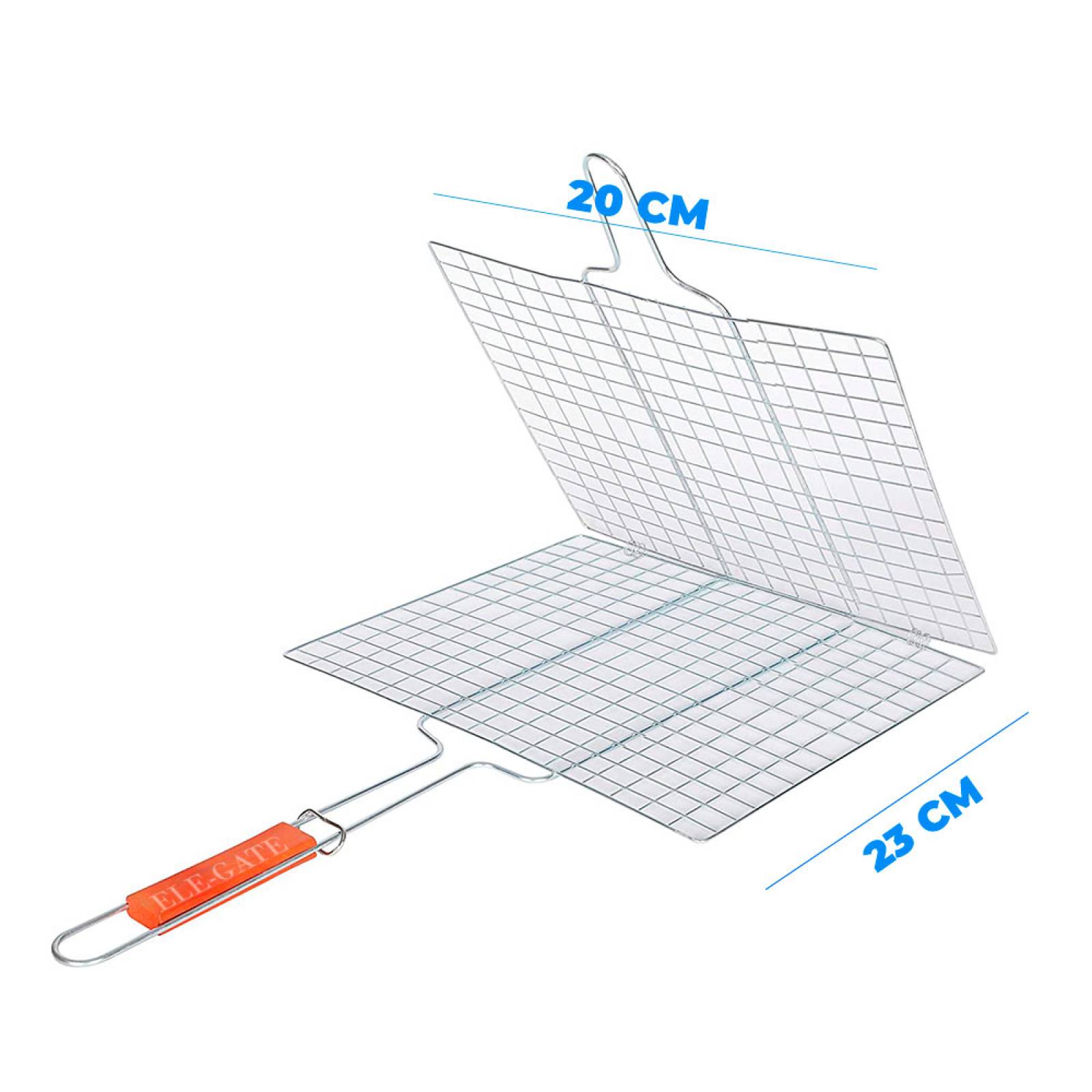 Pinza Parrilla Rejilla Malla Barbacoa Portatil Asador