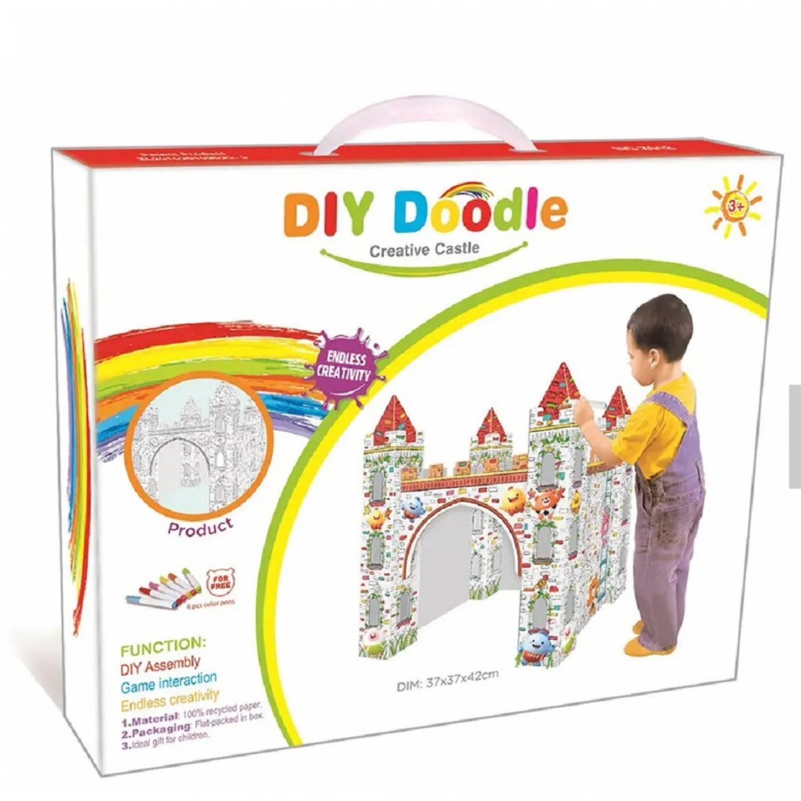 Castillo Creativo Diy Doodle Para Pintar Storyland Z018 Blanco