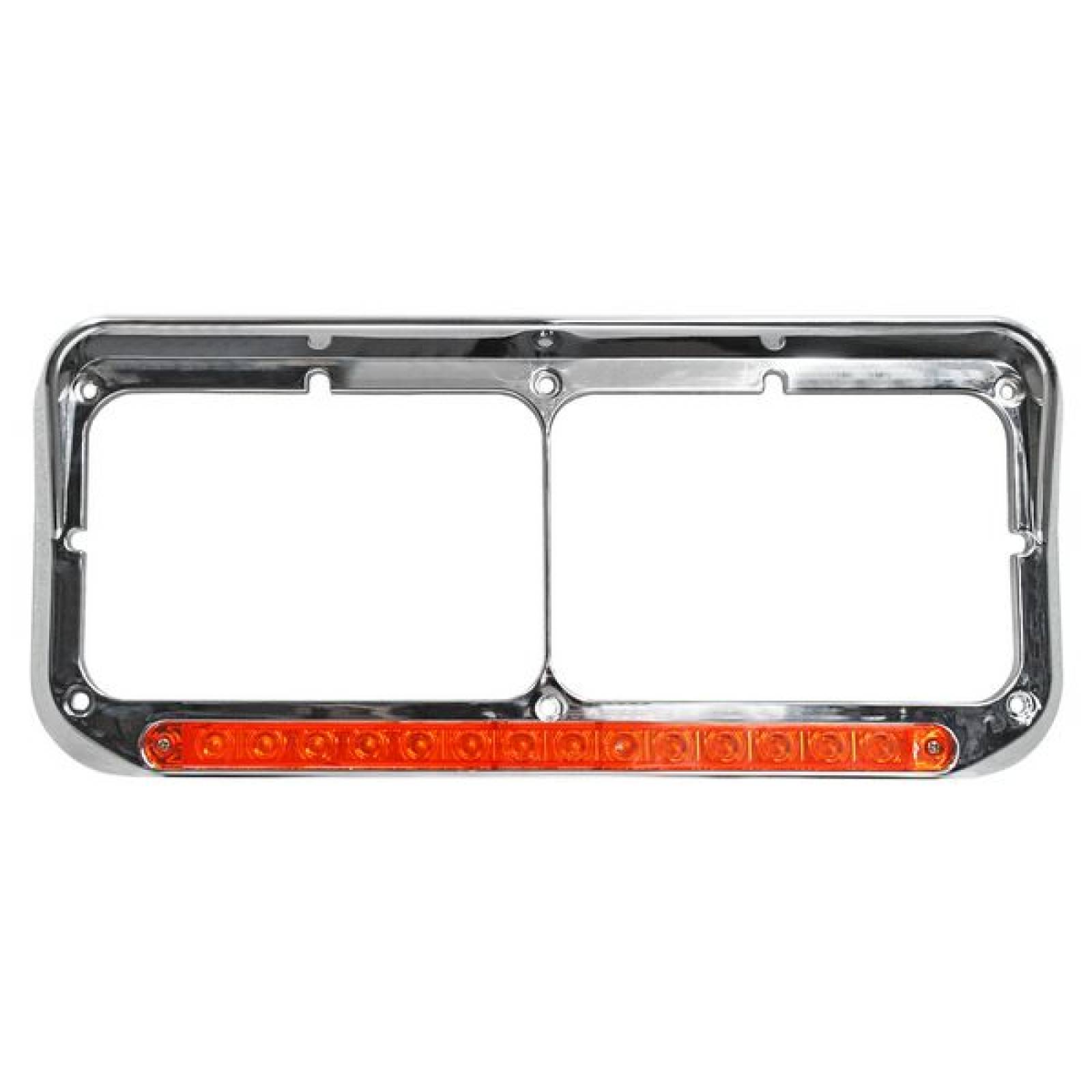 Bisel Kenworth T800 1999 2000 2001 2002 2003 2004 2005 2006 2007 2008 2009 2010 2011 2012 2013 2014 Con Luz Led Cromado Derecho (Copiloto) Wld