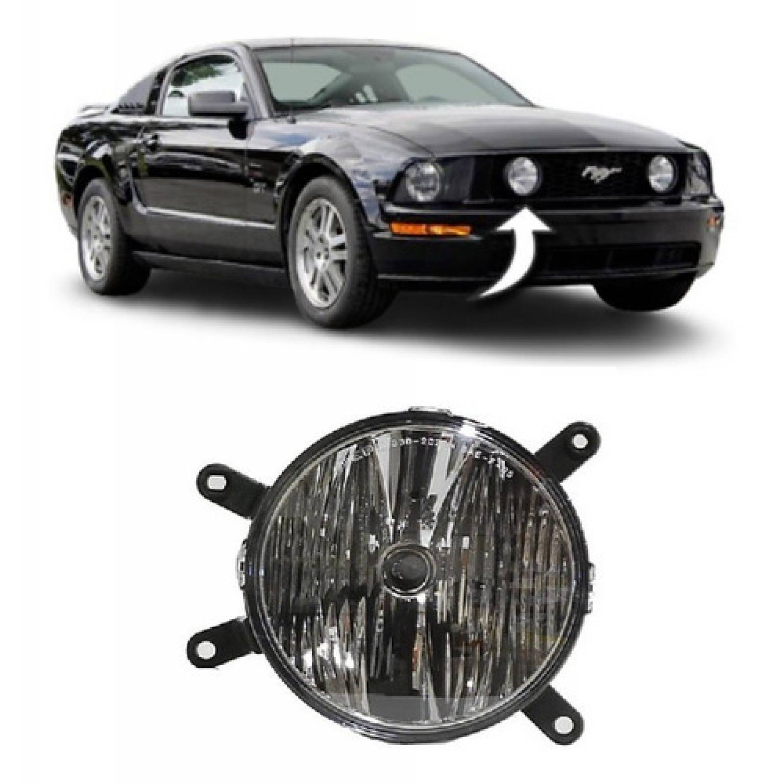 Faro Niebla Ford Mustang 2005 Al 2009 Con Base Copiloto