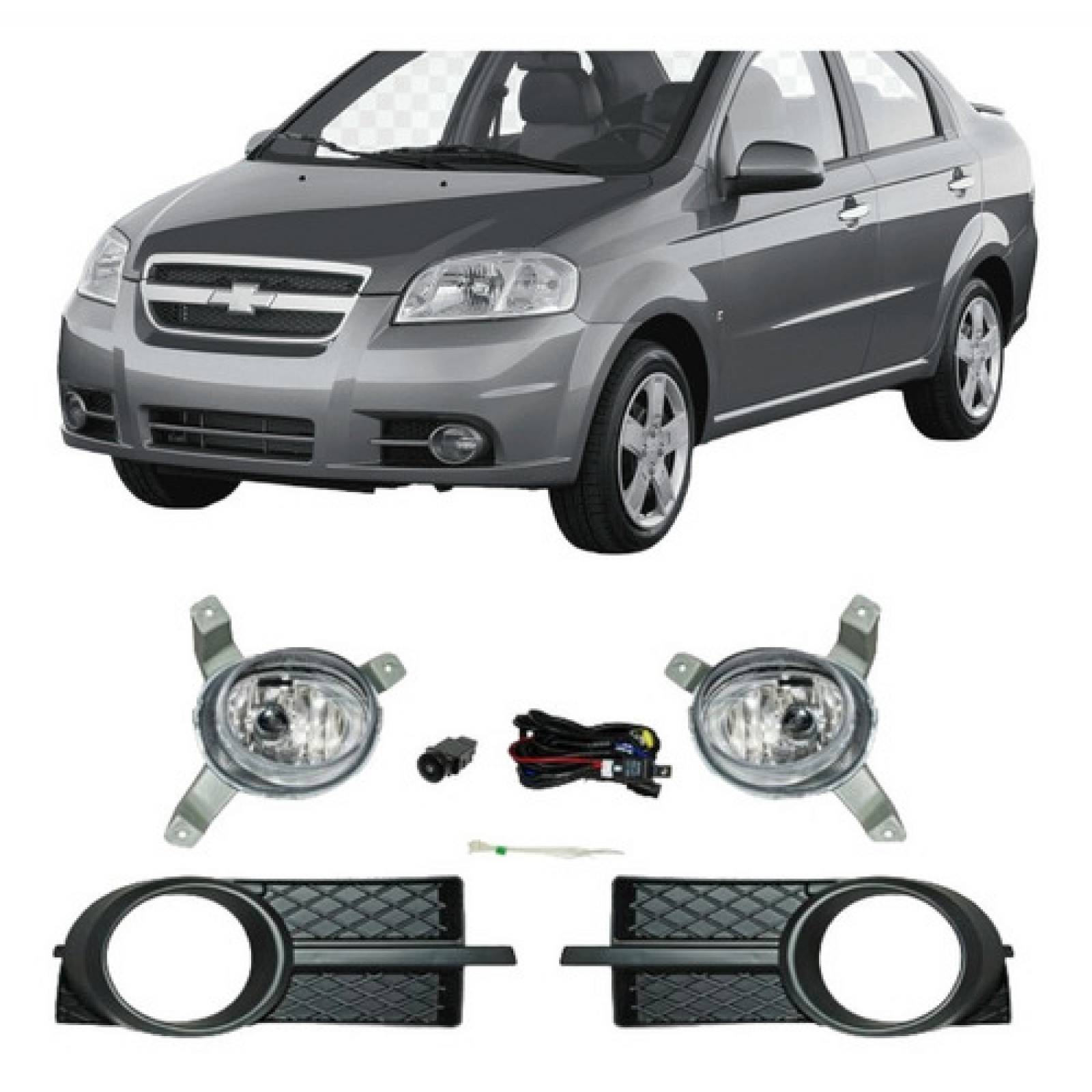 Kit Faros Niebla Chevrolet Aveo 2008 2009 2010 2011 Premium
