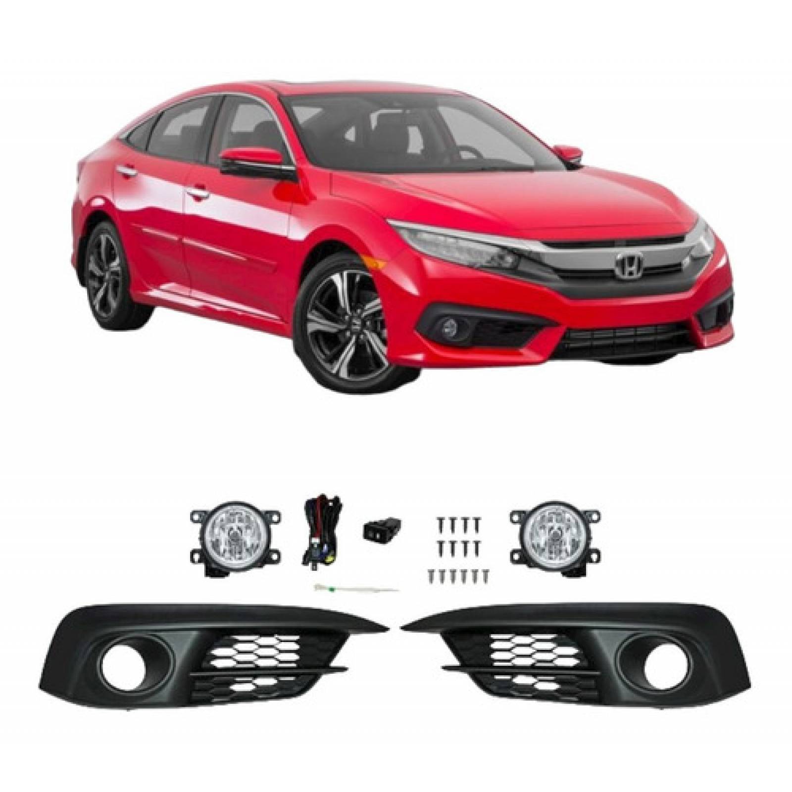 Kit Faros Niebla Honda Civic 2016 2017 2018