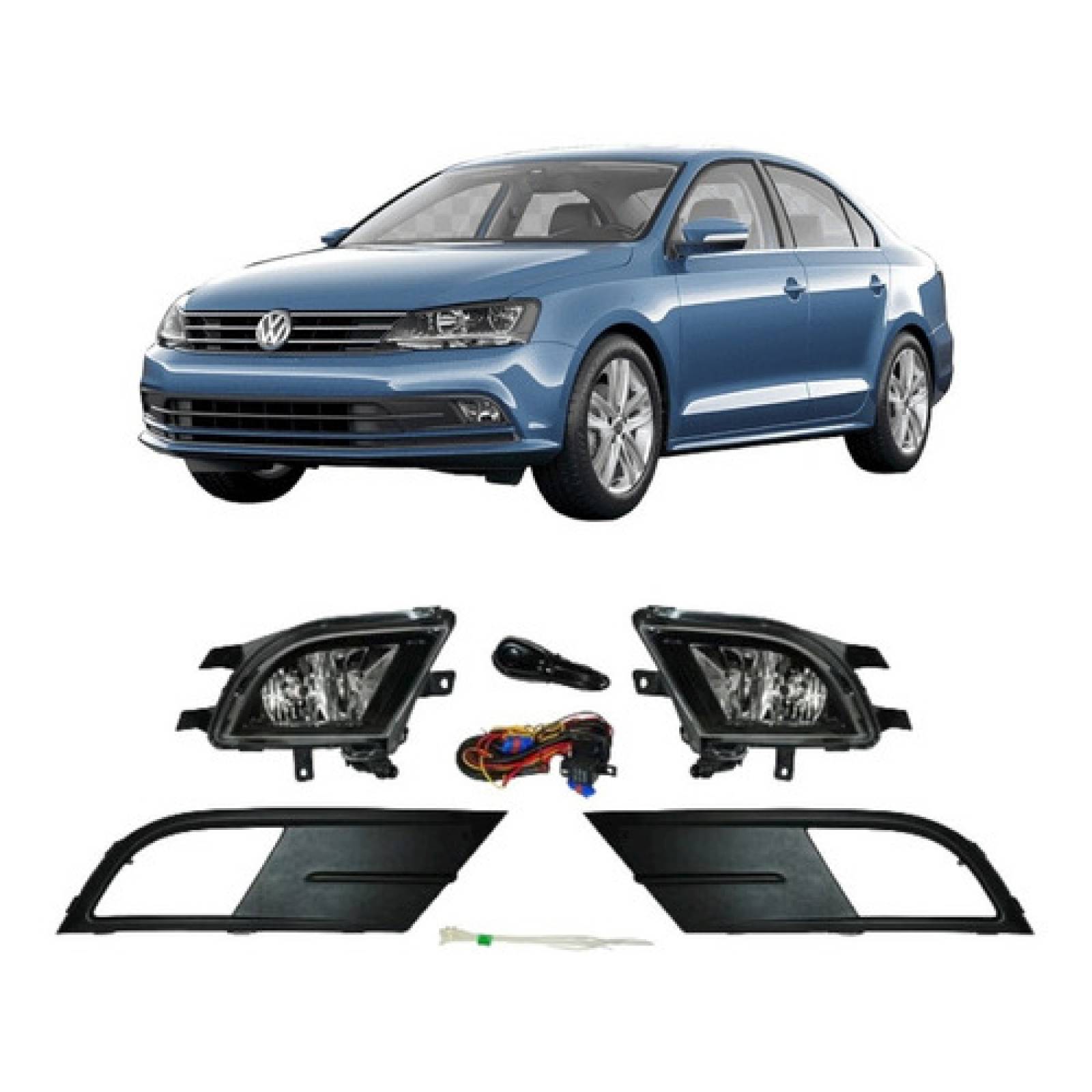 Kit Faros Niebla Jetta Bicentenario 2015 - 2018 Con Arnes