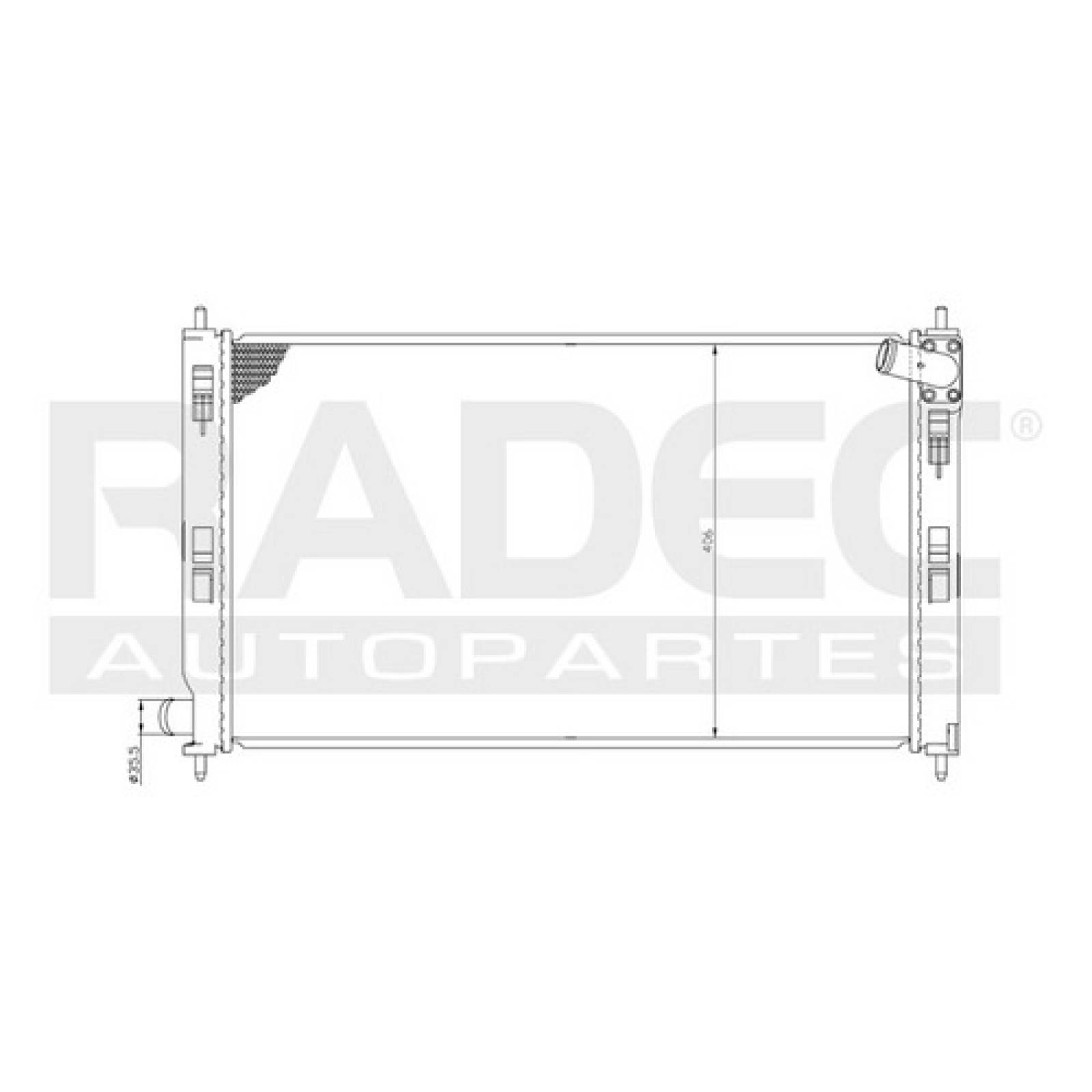 Radiador Mitsubishi Outlander 2007 - 2009 V6 3.0 Lts Aut