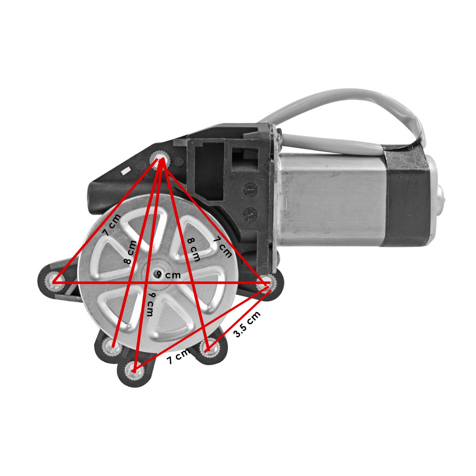 MOTOR DE ELEVADOR ELECTRICO D22 2008 - 2015 DERECHA DEL/TRAS