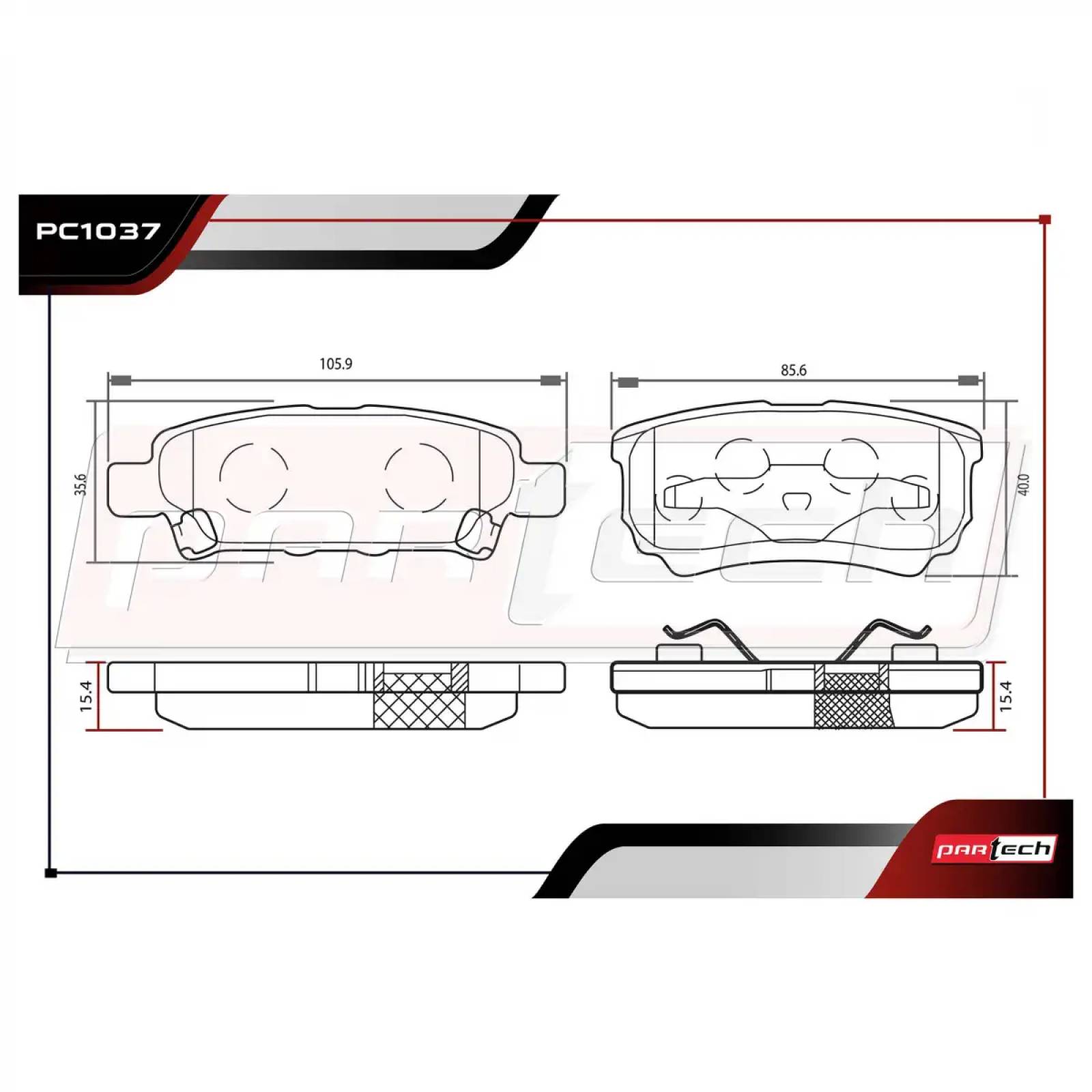 Pastillas de Frenos DODGE CALIBER 2007   2011 L4 2.4L
