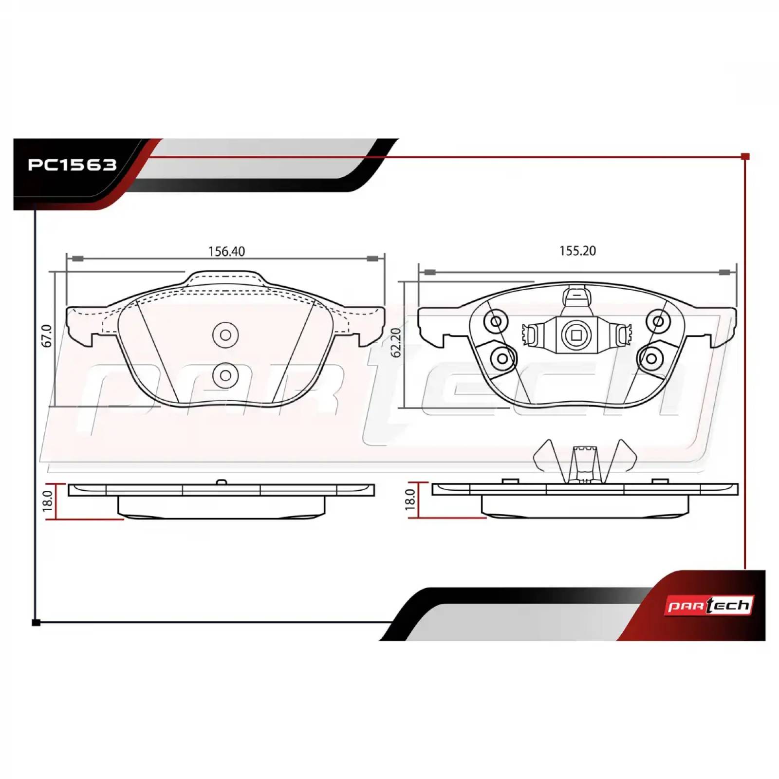 Pastillas de Frenos FORD FOCUS 2013   2016 L4 2.5L