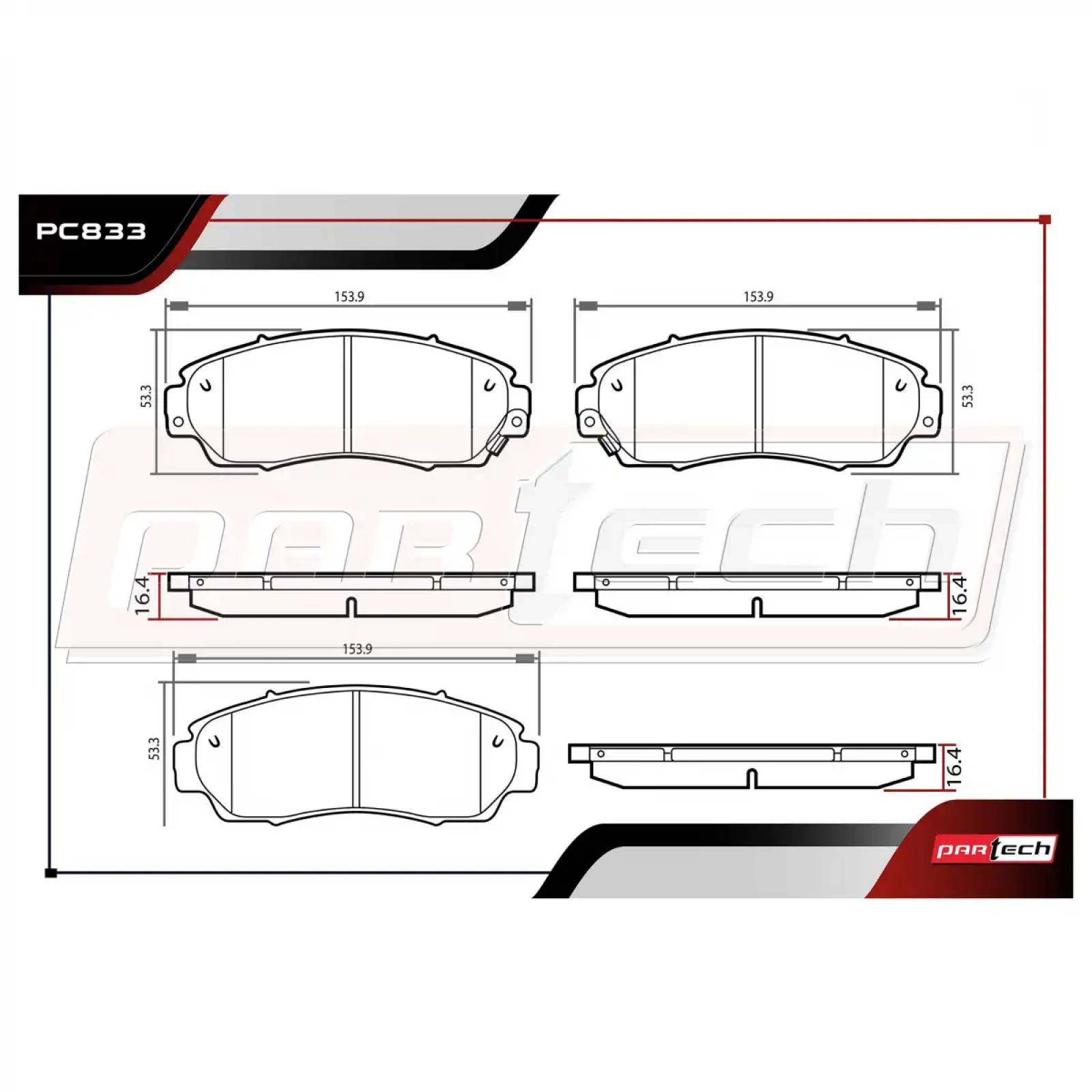 Pastillas de Frenos FORD RANGER 2003   2011 V6 4.0   L4 2.3