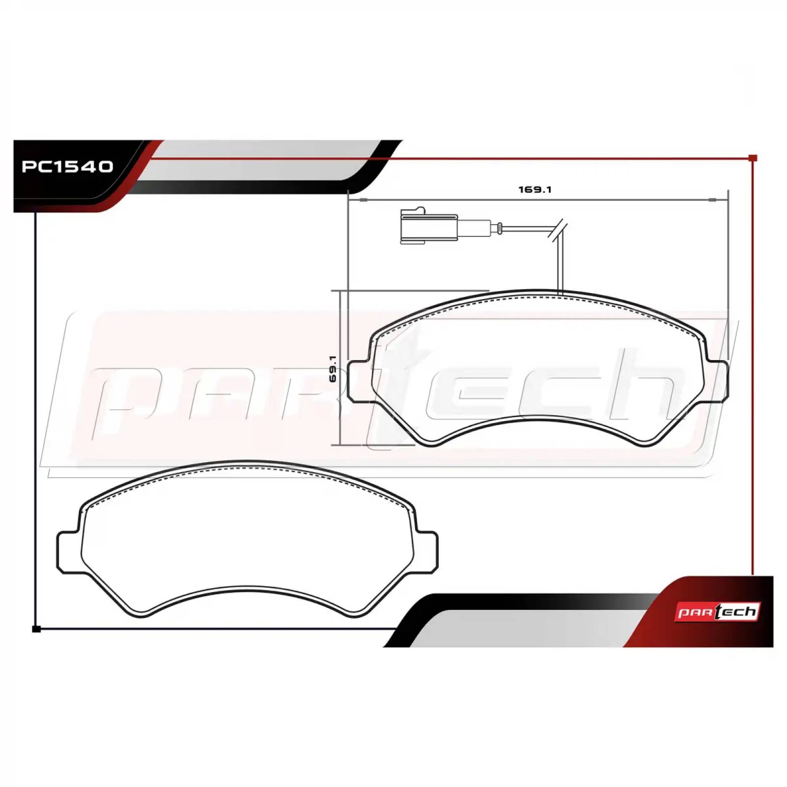 Juego De Pastillas De Freno TRASERAS Para Ram ProMaster 1500, 2500, 3500 (2015-2021) - Material Orgánico