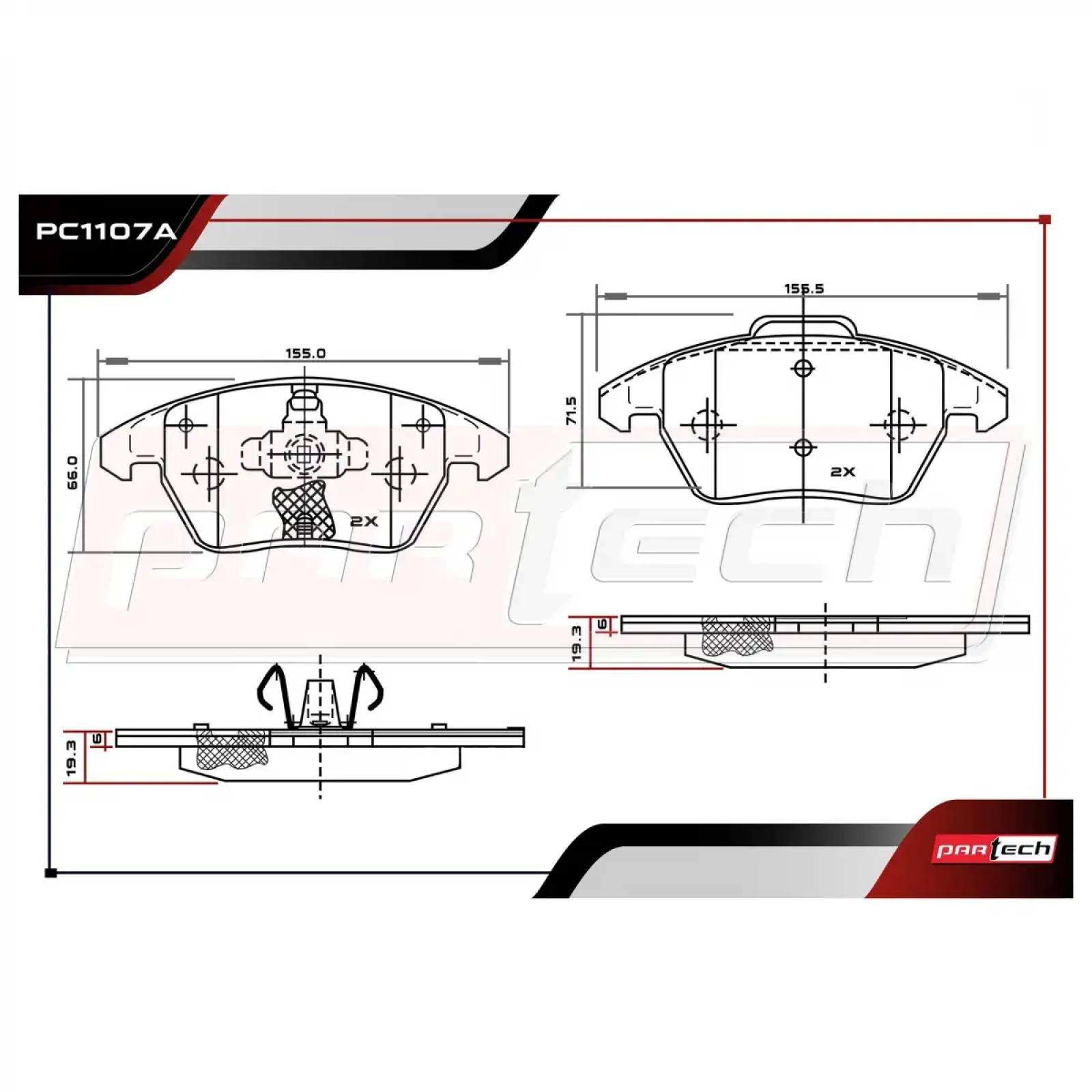 Pastillas de Frenos VOLKSWAGEN POLO 2018   2019 L4 1.6L