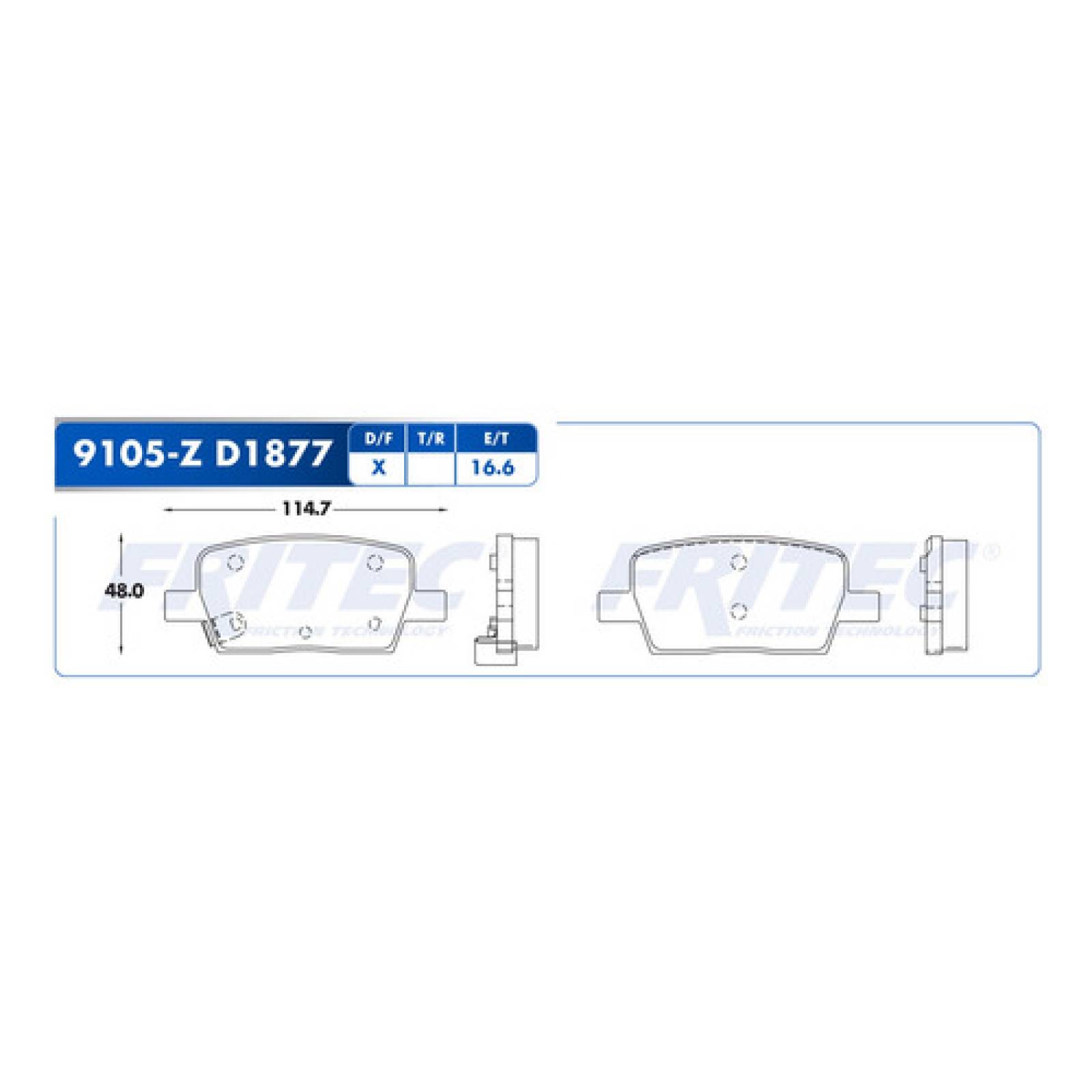 Balata Trasera Chevrolet Traverse 2018 - 2021 3.6