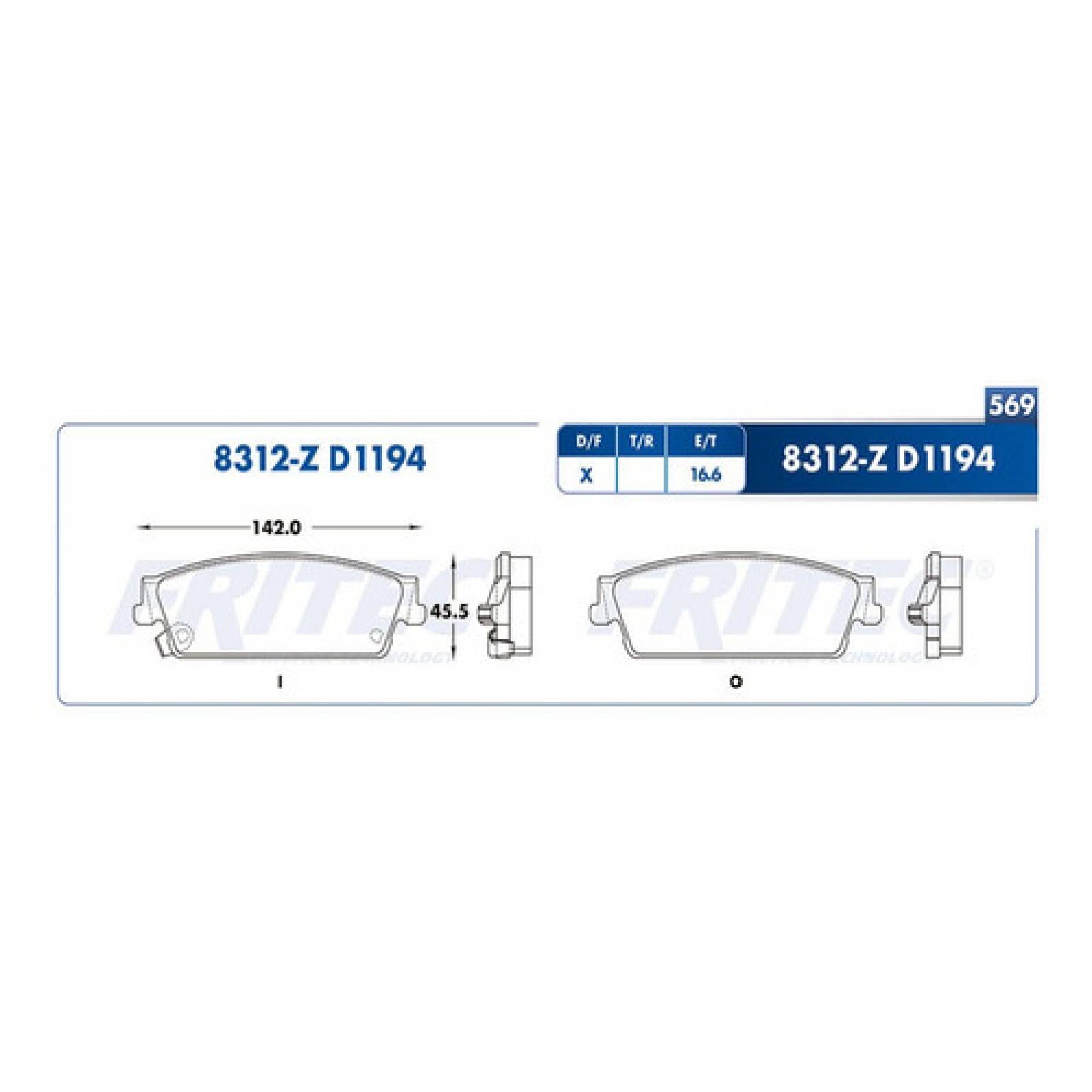 Balatas Delanteras Courier 2006 1.6l Fritec Ford
