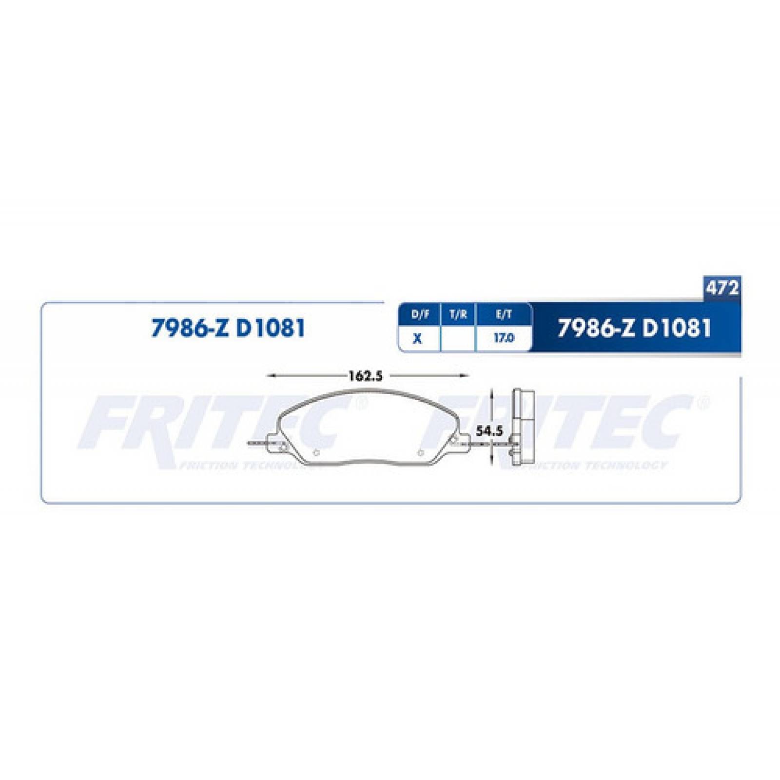 Balatas Delanteras 323 1987 1.6l Fritec Mazda