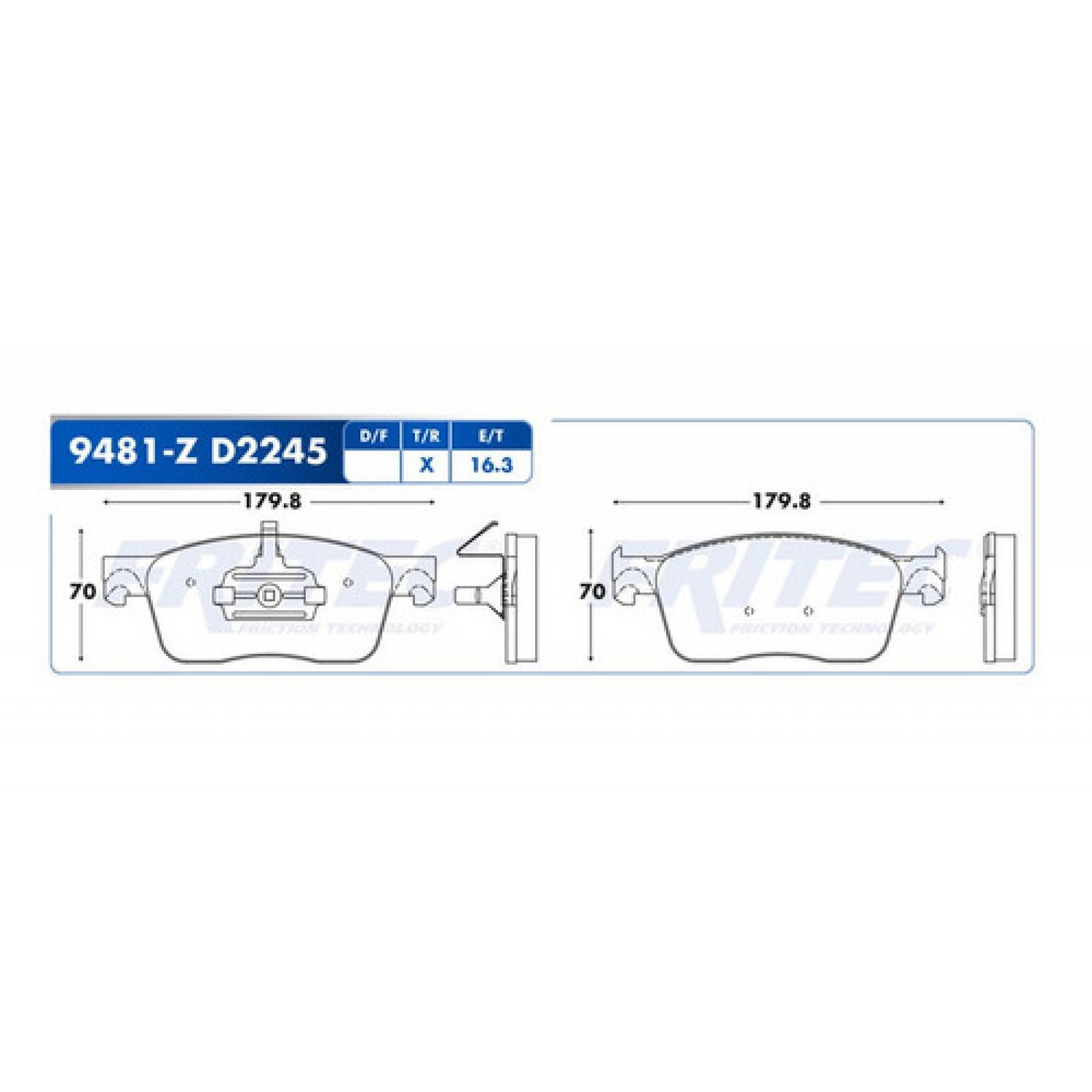 Balata Delantera Peugeot Expert 2018 - 2022 2