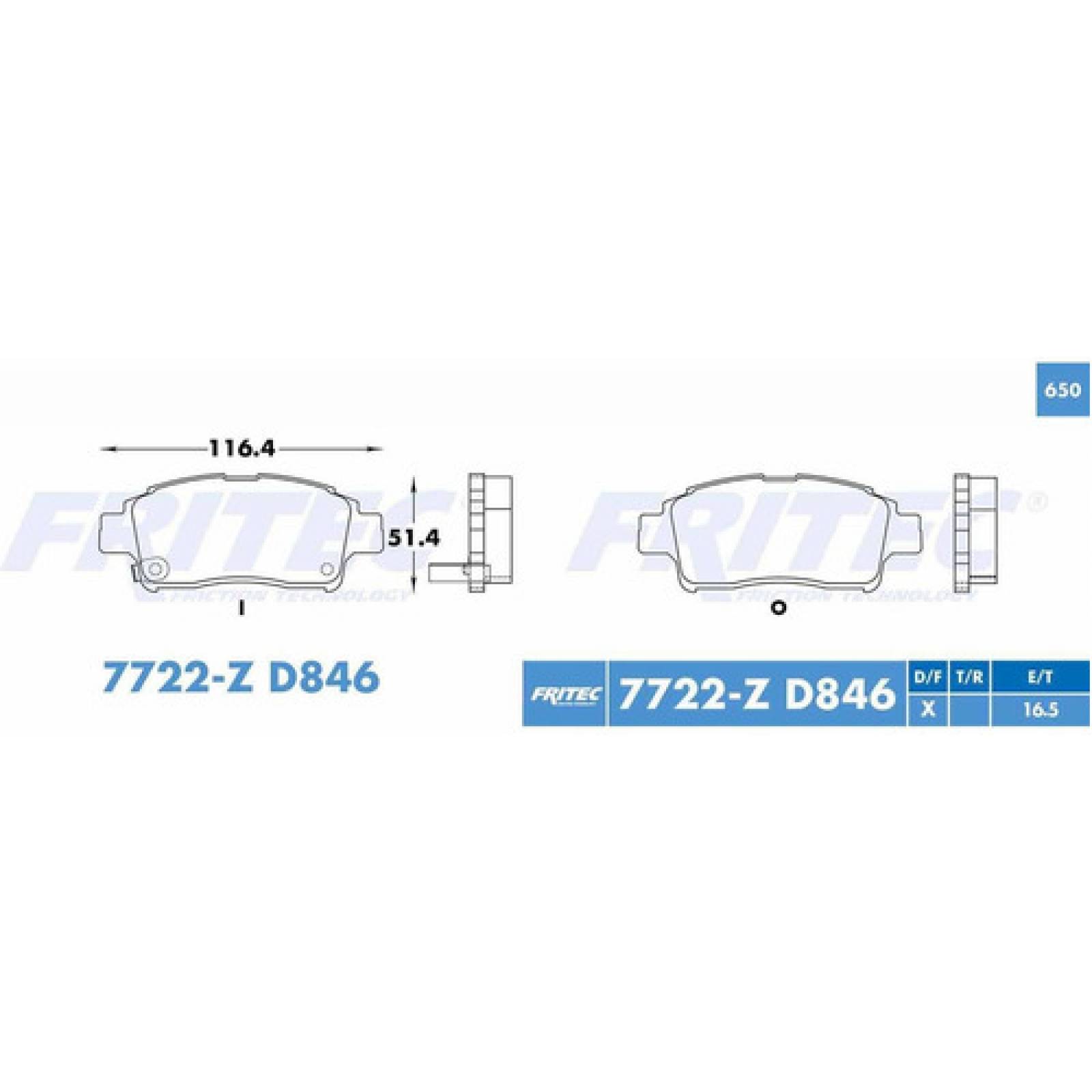 Balata Delantera Toyota Mr2 Spyder 2001 1.8 Alta Calidad