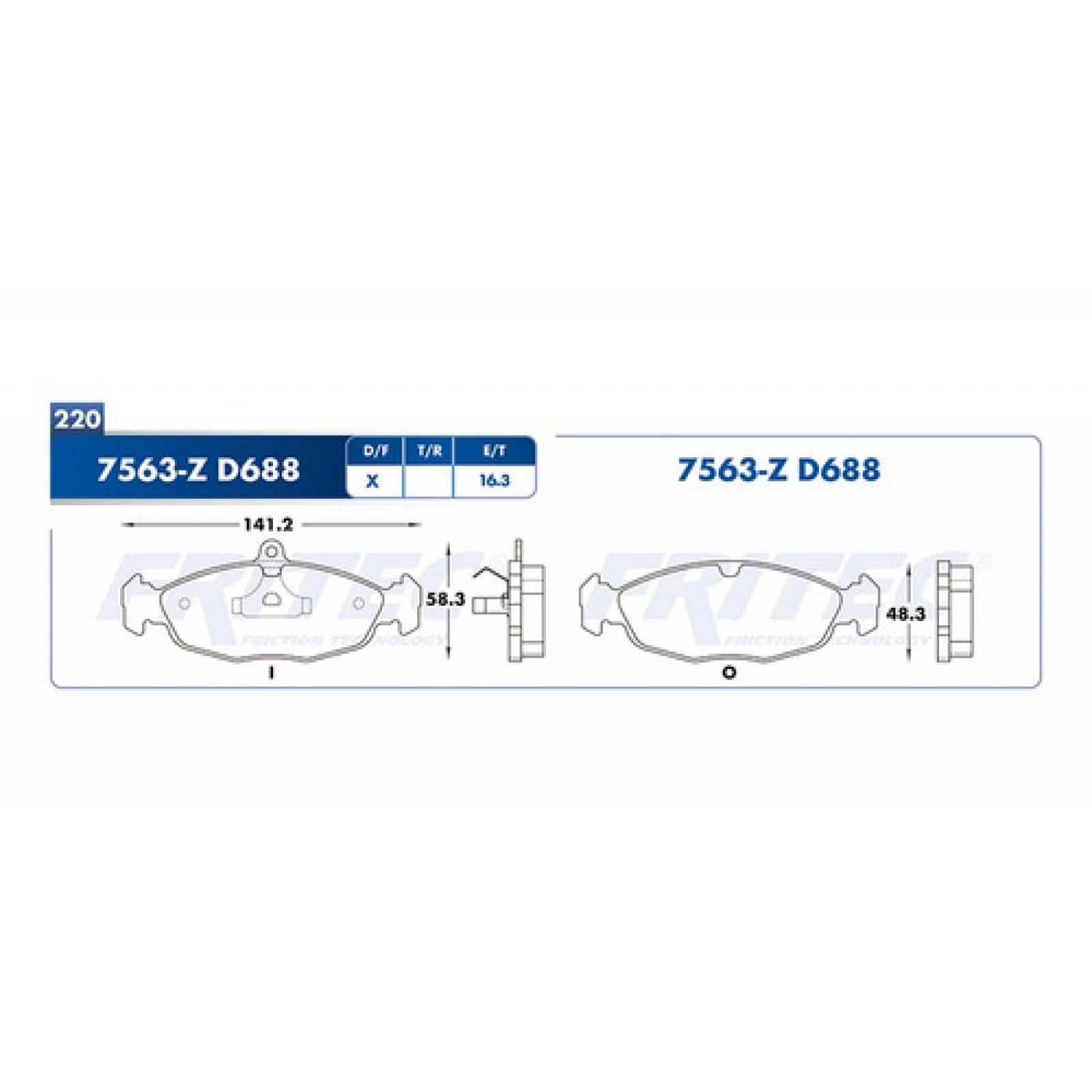 Balatas Delanteras 206 2006 1.4l Fritec Peugeot