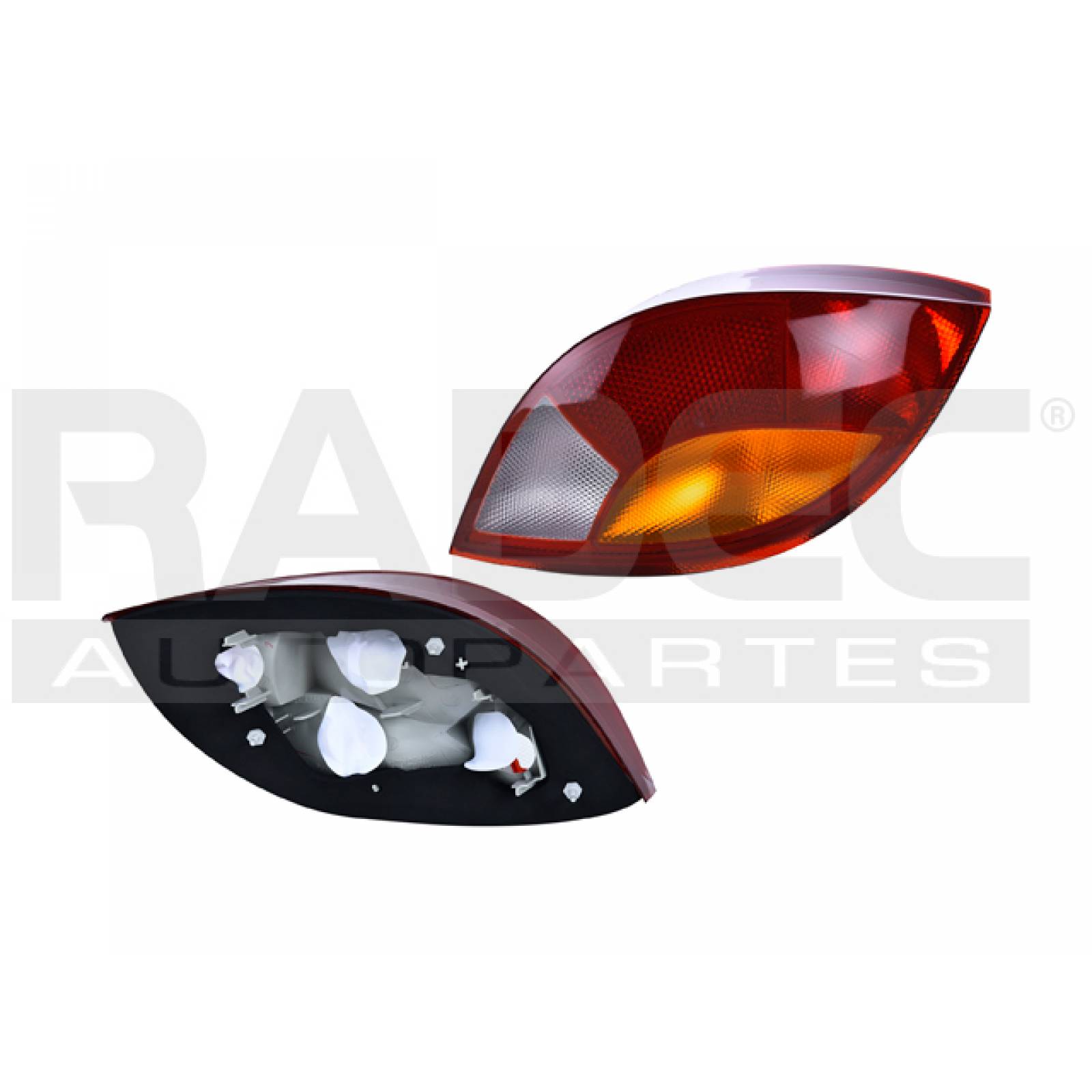 Calavera Ka 2001 Ambar / Blanco / Rojo S /arnes Depo Der