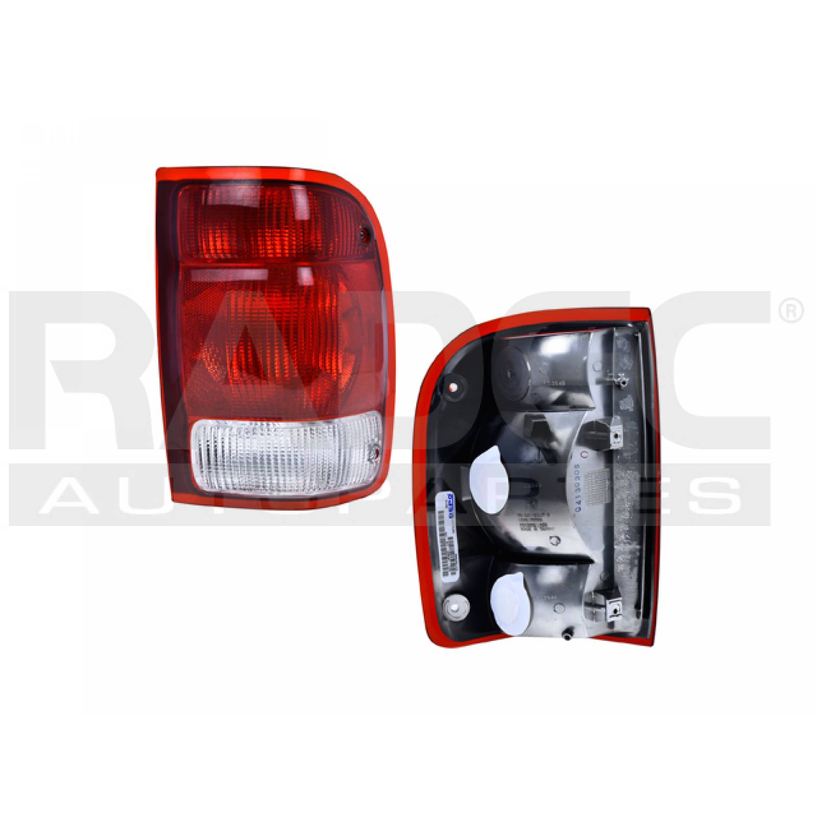 Calavera Ranger 2000 Blanco / Rojo Depo Der