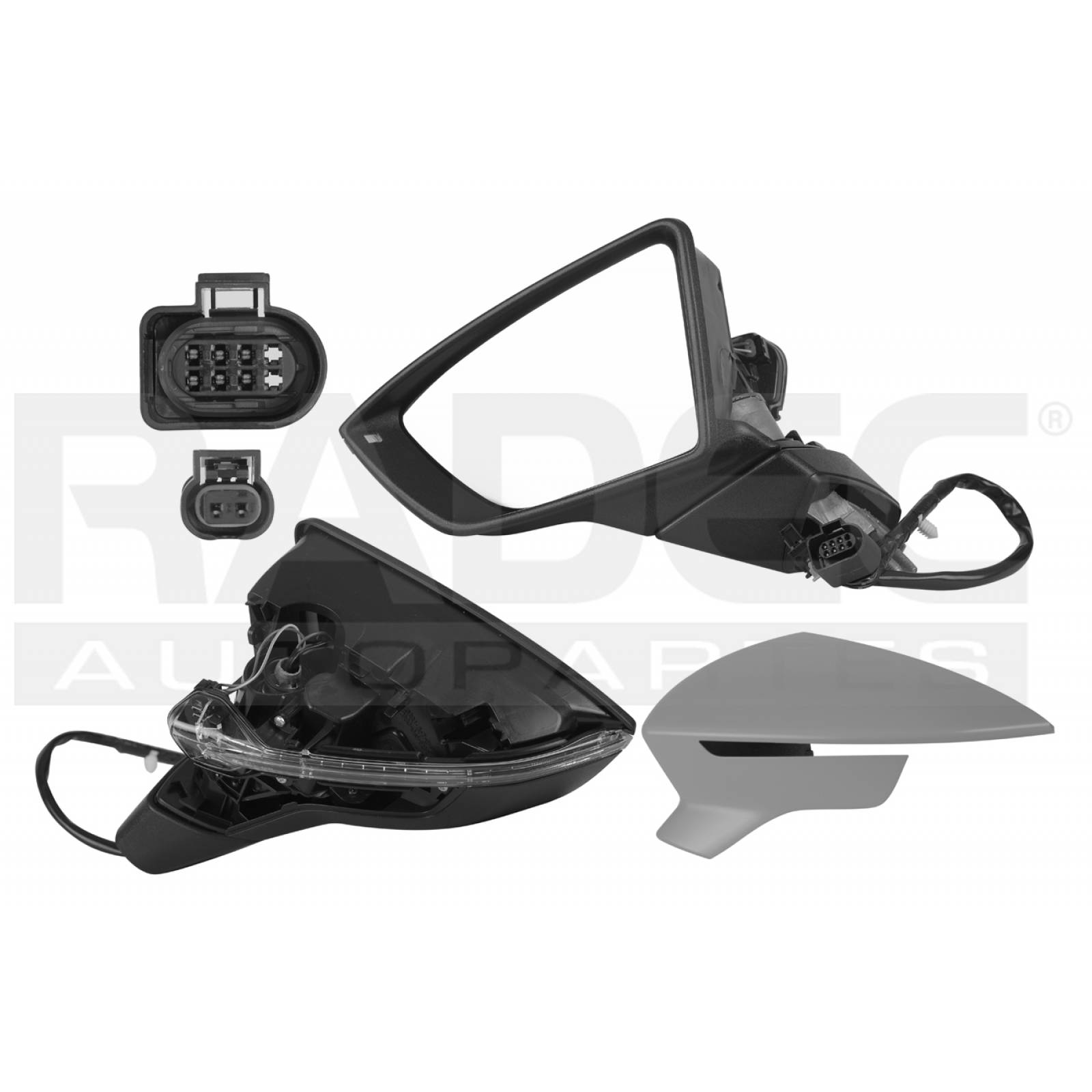 ESPEJO IBIZA 2018 - 2023 ELEC DES DIR P/PINTAR 6 PIN IZQ