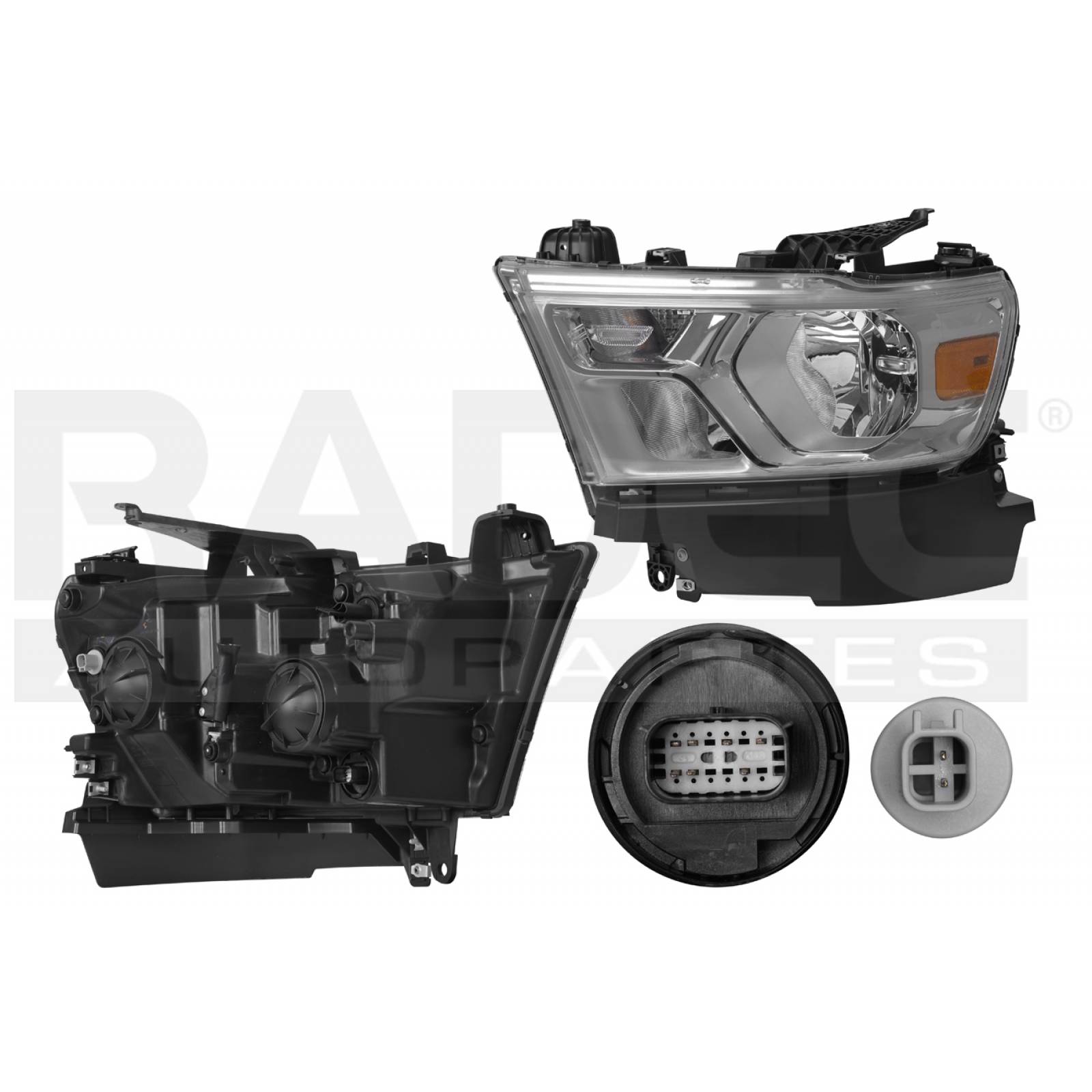 FARO DODGE RAM PU 1500 2019 - 2022 C/FOCO HALOGENO DEPO IZQ