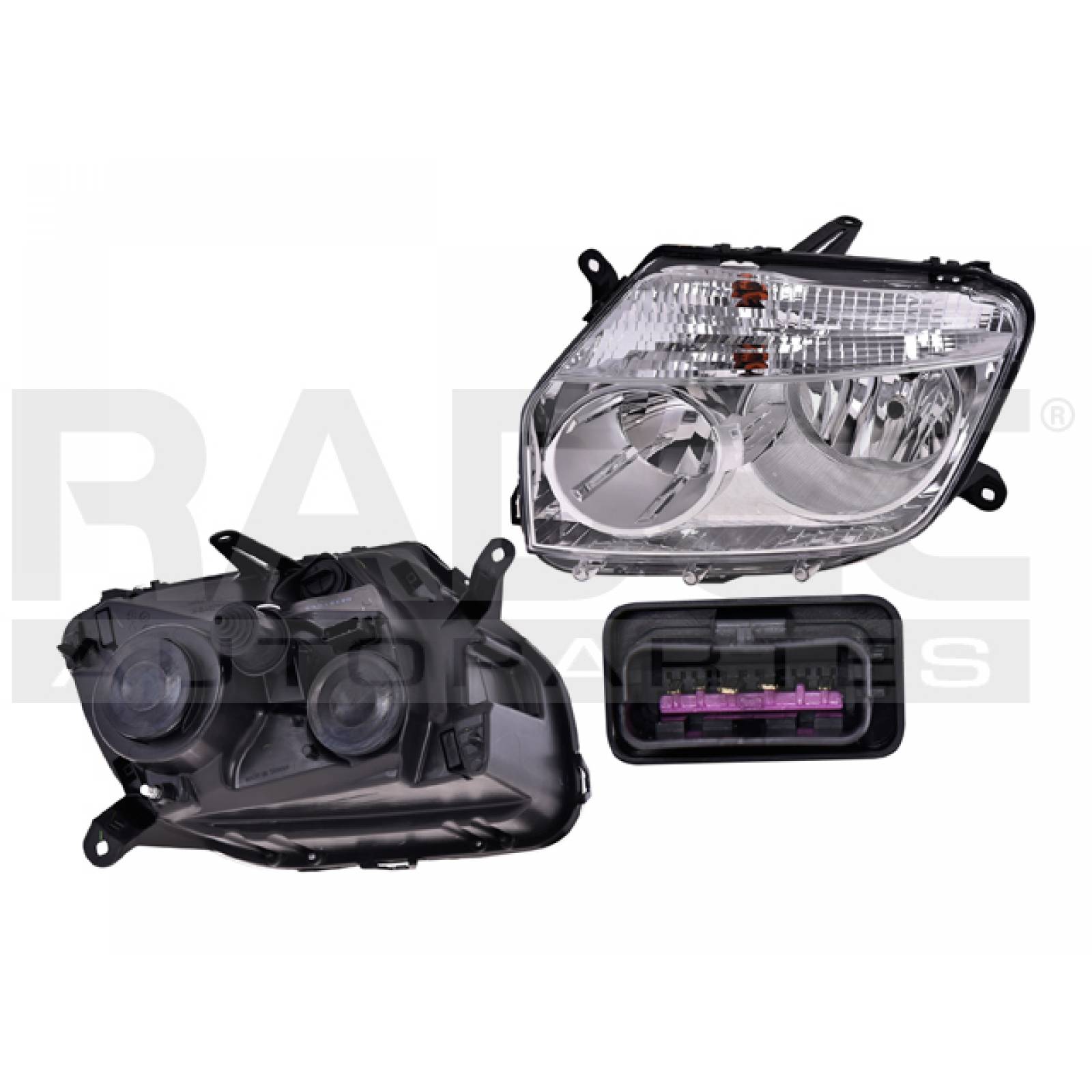 Faro Renault Duster 2013 - 2014 Izquierdo Fondo Cromado Xpo