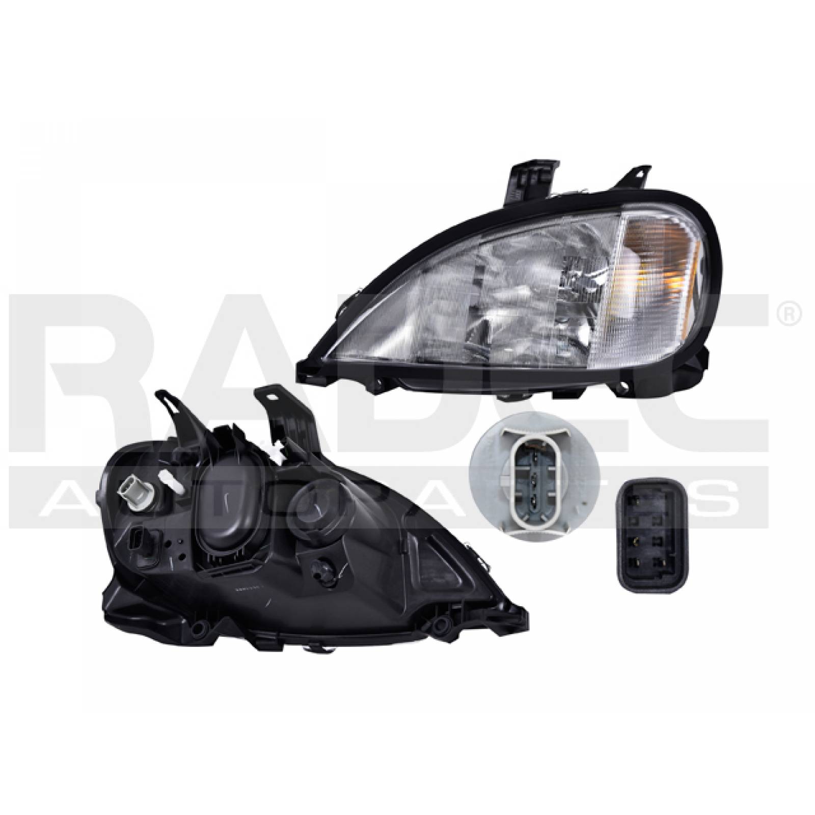 Faro Freightliner  Columbia 1996 - 2004 Mica Rayada Izq