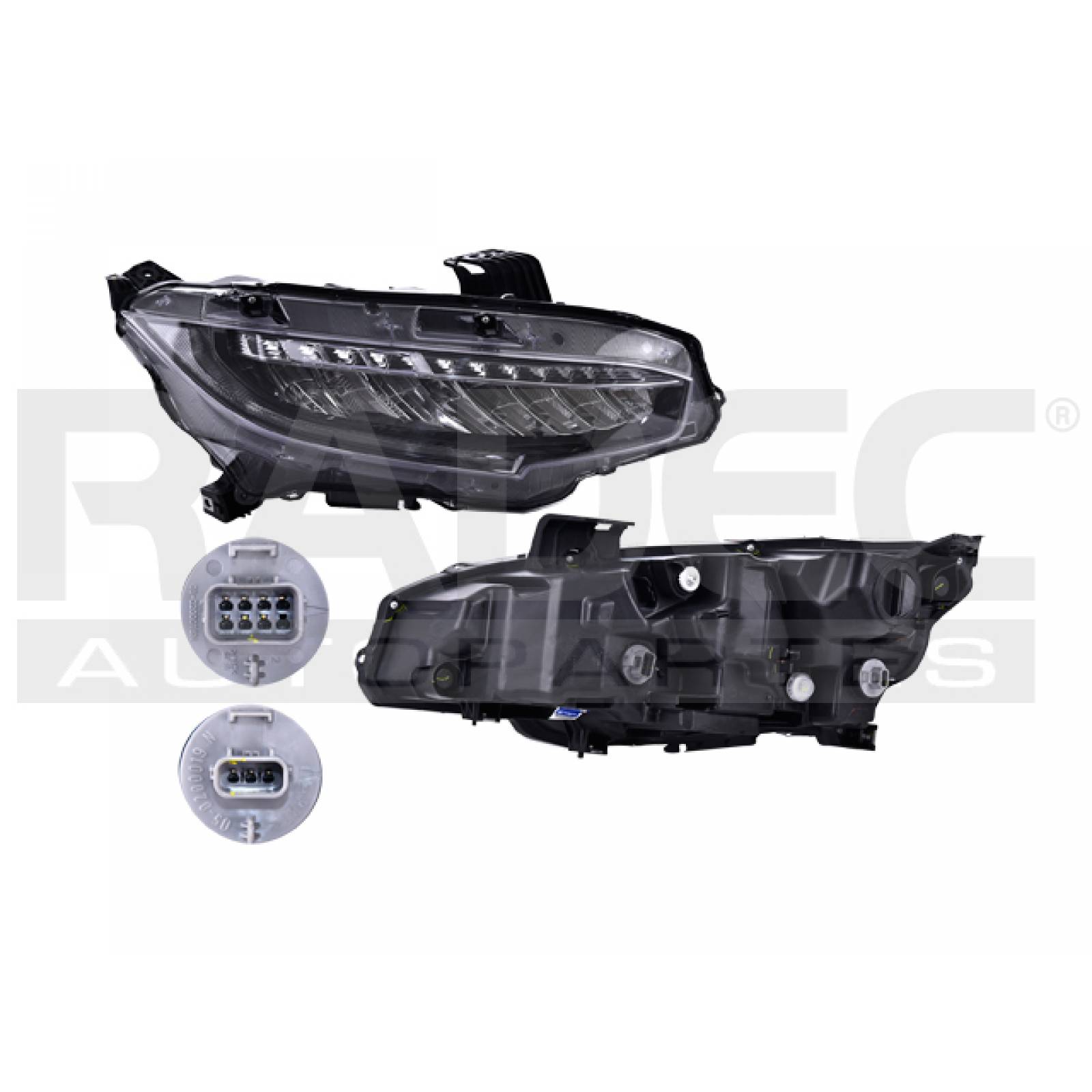 Faro Honda Civic 2017 - 2018 4 Puertas Con Leds Derecho