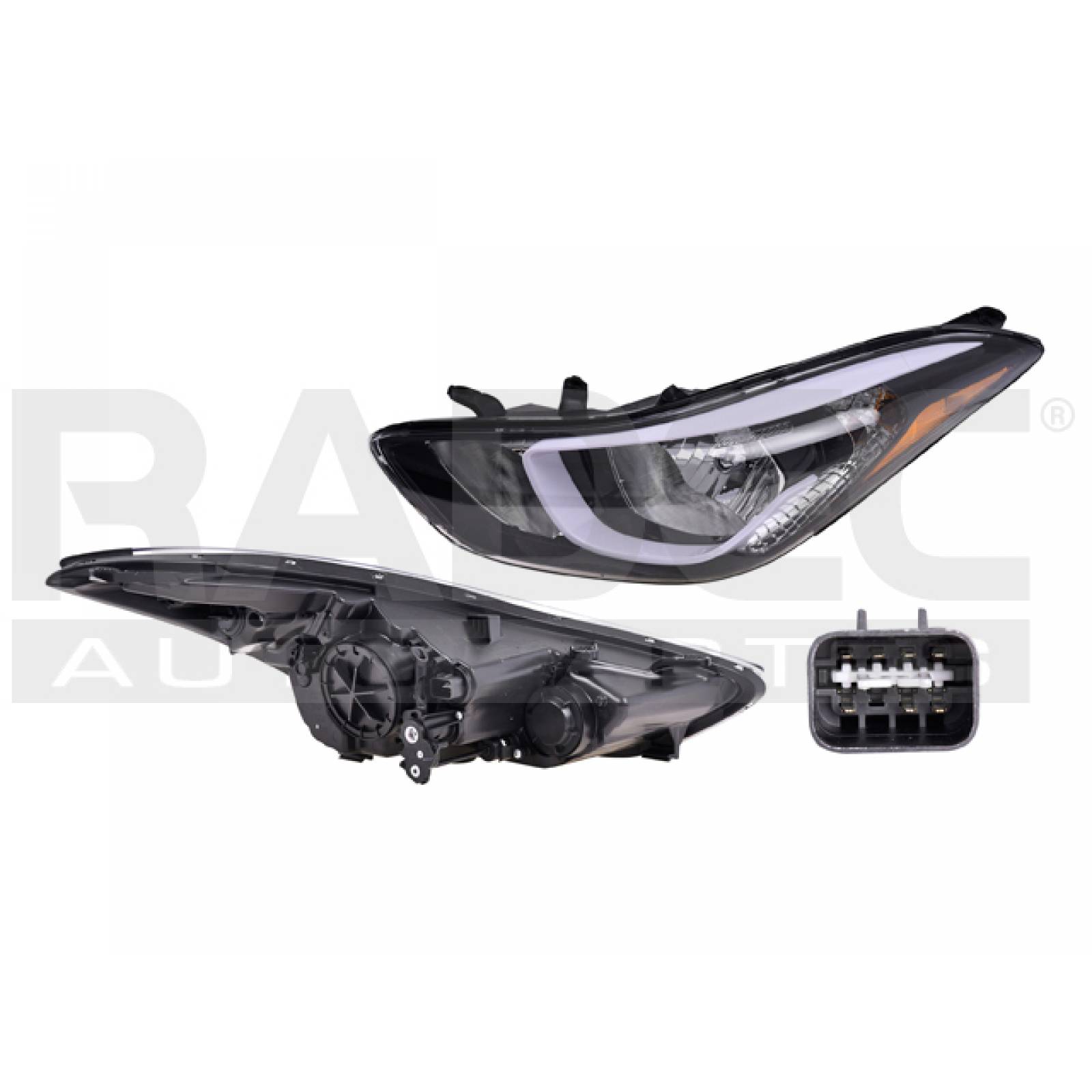 Faro Hyundai Elantra 2015 - 2016 Sin Leds Depo Izquierdo