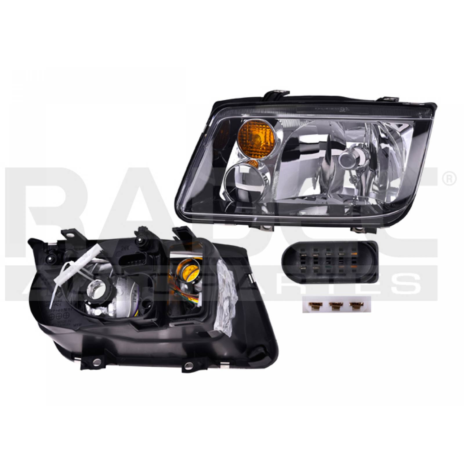 Faro Jetta 2002 - 2007 Cuarto Ambar Fondo Negro Tyc Izq