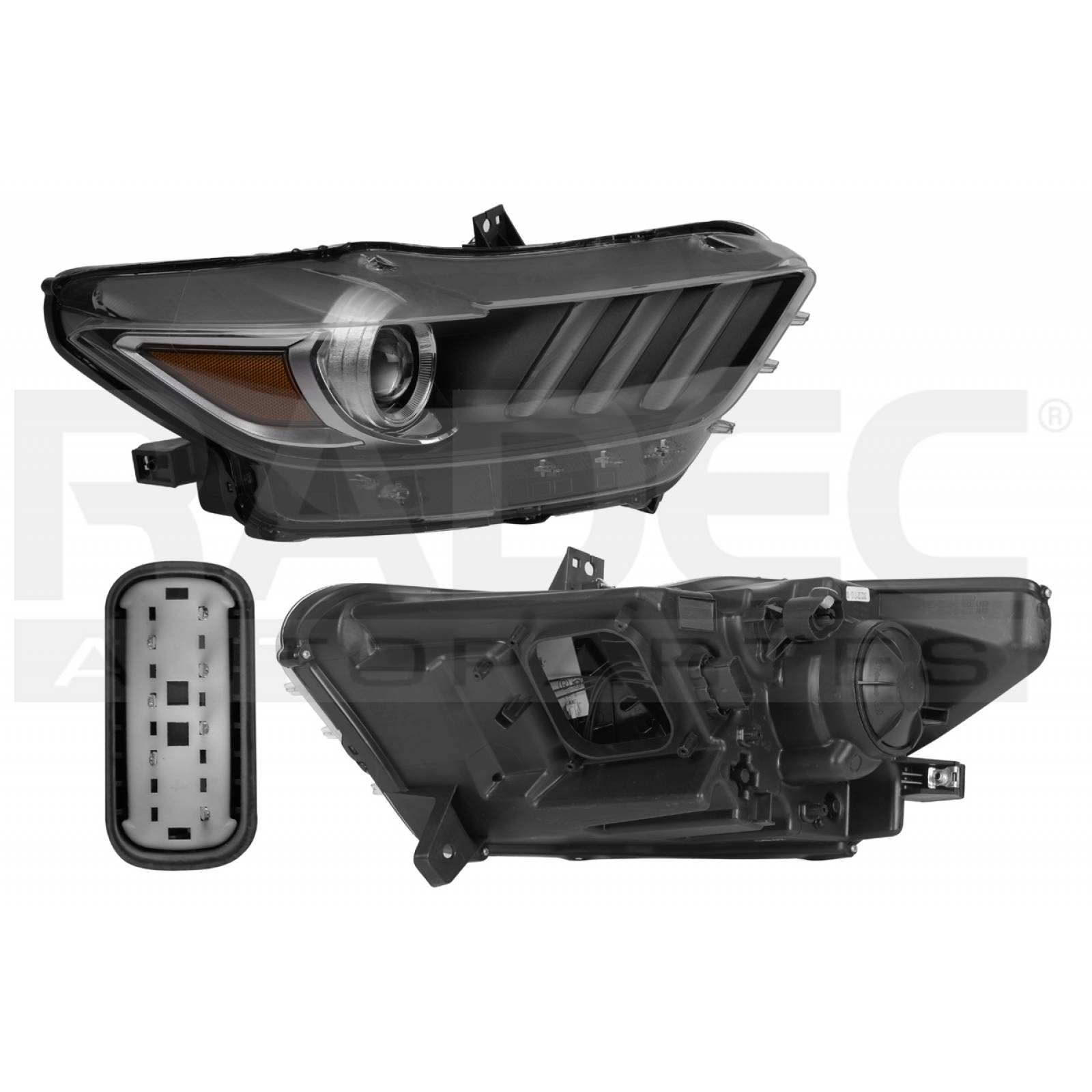 Phare Droit XENON Pour Ford Mustang 2015-2024 - Neuf, Compatible LED/Halogène