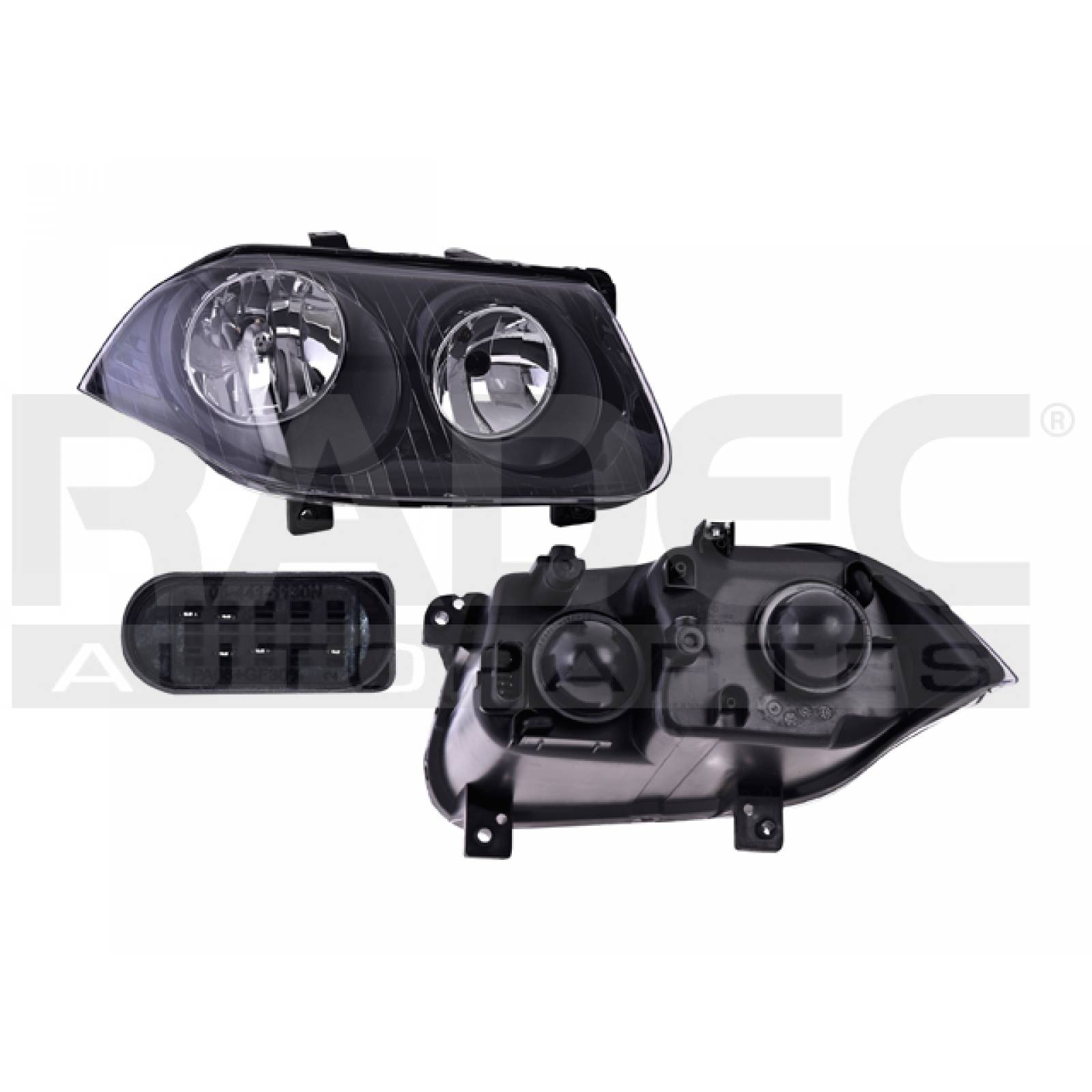 Faro Volkswagen Jetta Clasico 2008-2015 Der Fondo Negro Xpo