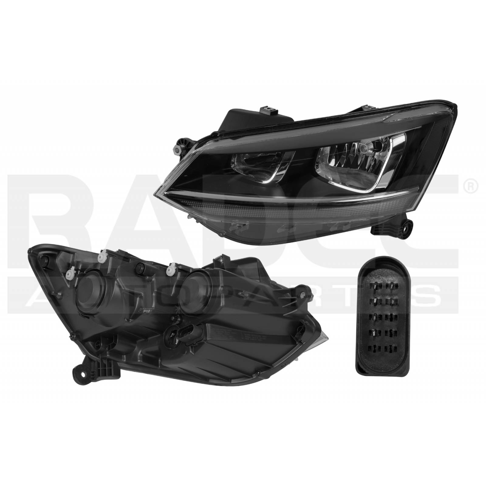 FARO VW CROSSFOX 2016 - 2017 FILO CROMADO S/FOCO IZQ