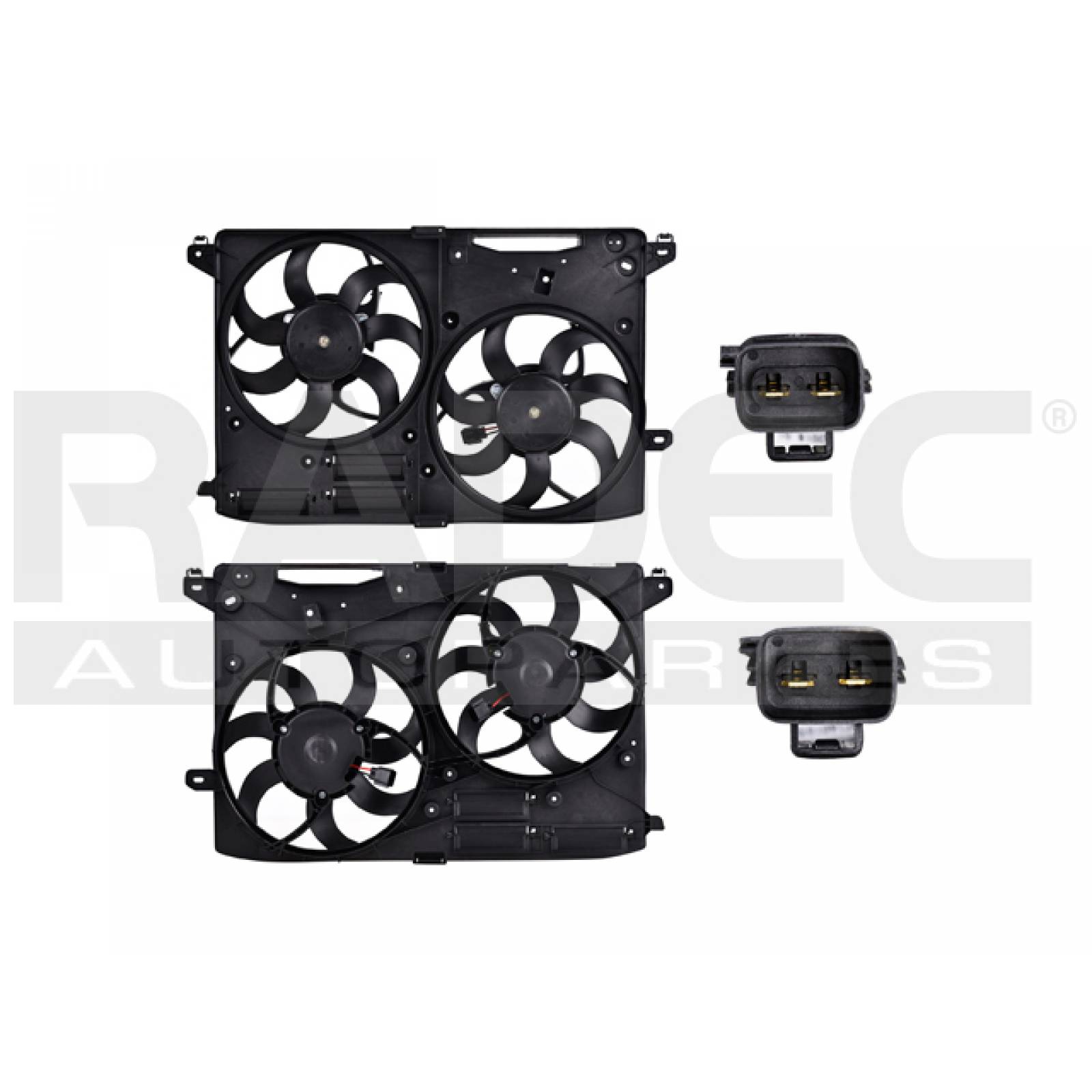 Motoventilador Ford Fusion 2013 - 2014 Doble 2 Pines
