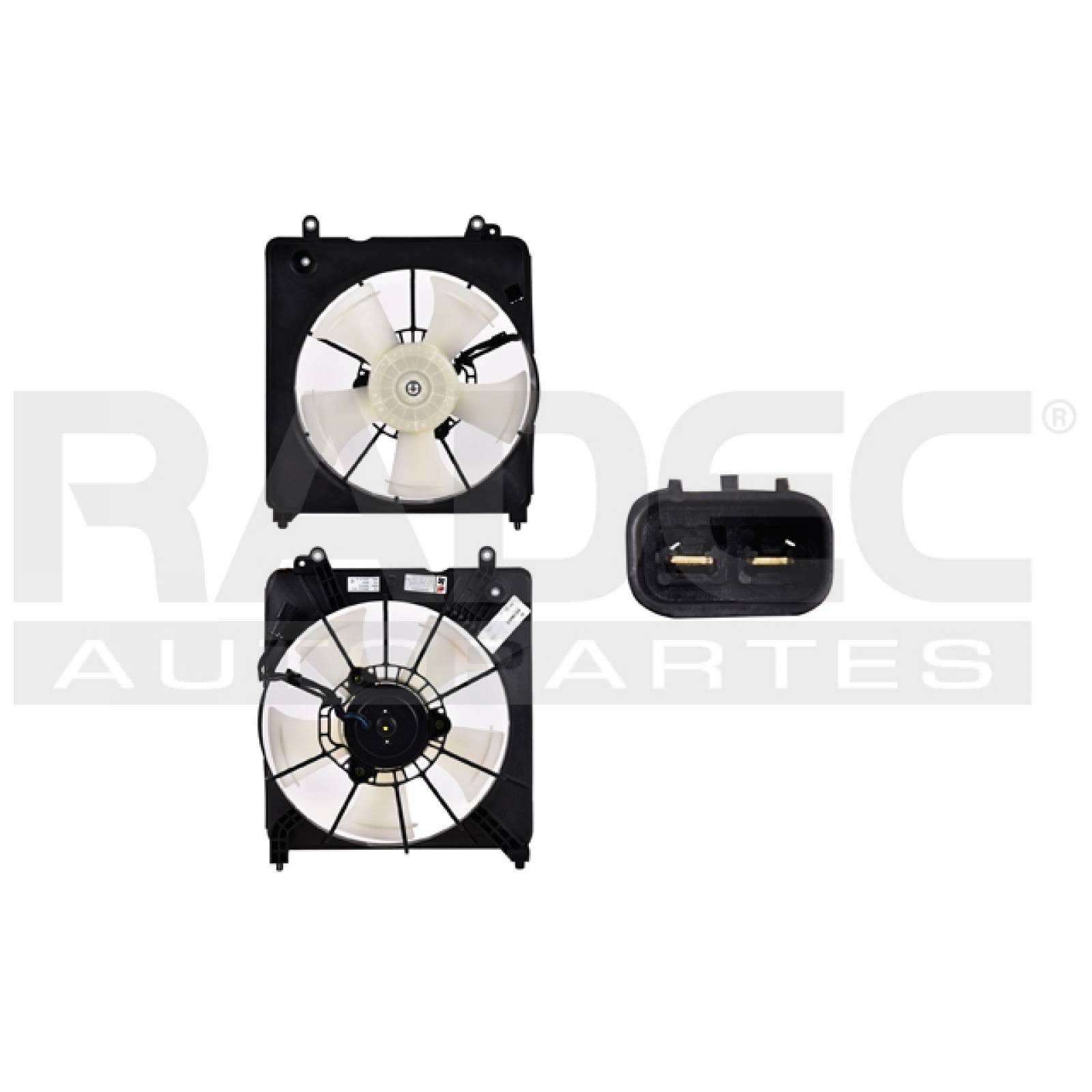 Motoventilador Honda Fit 2009 - 2013 Para Radiador 2 Pin