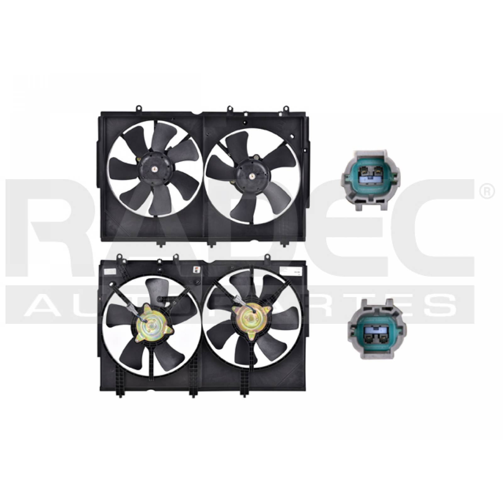Motoventilador Mitsubishi Outlander 2003 - 2006 Doble 2p