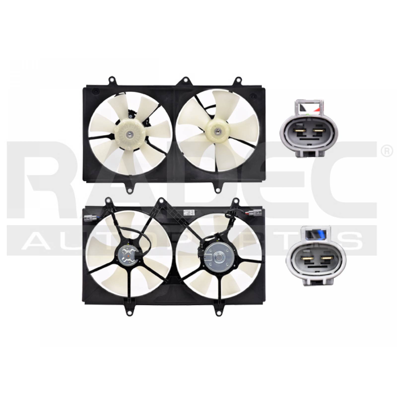 Motoventilador Toyota Corolla 1998 - 2002 Doble 2 Pines