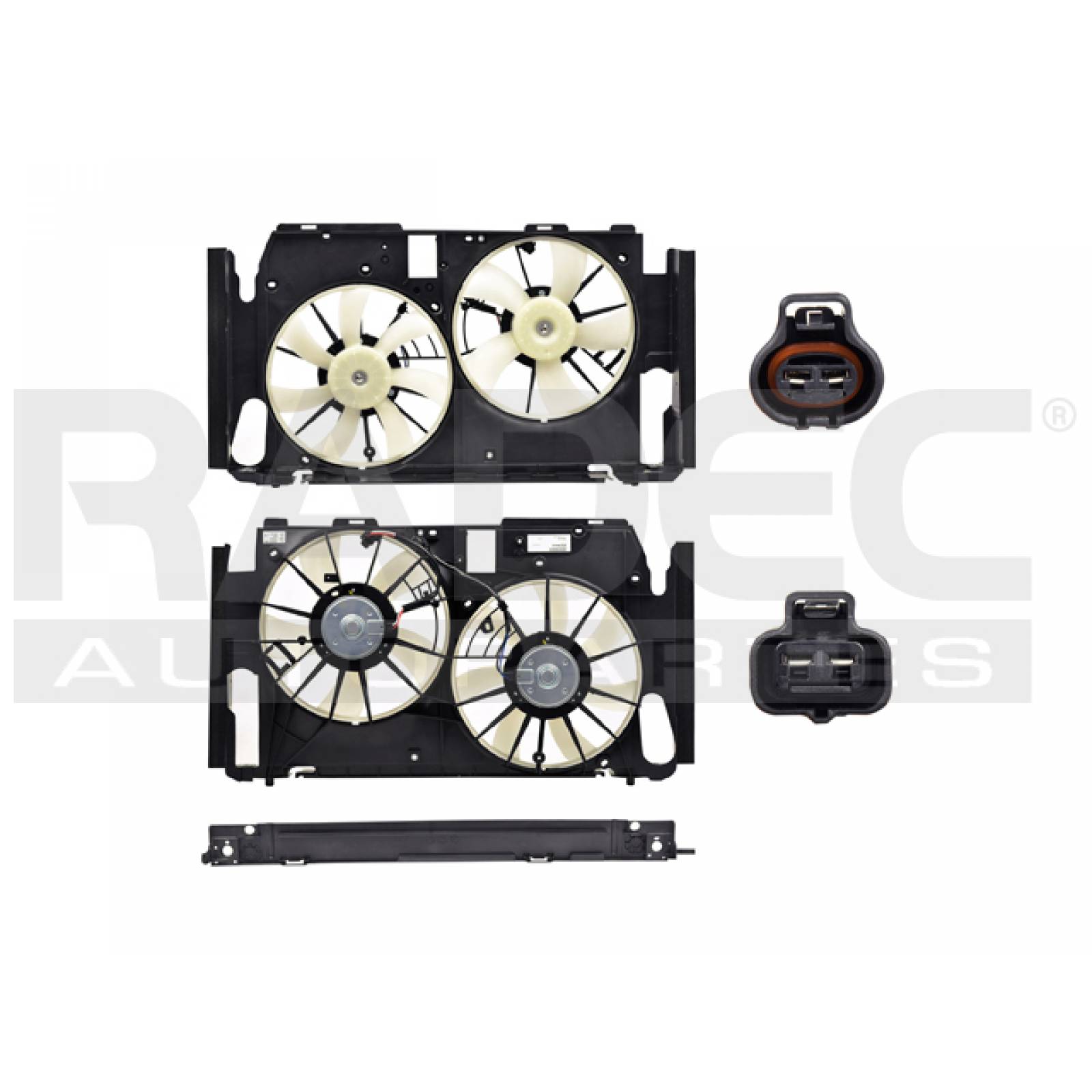 Motoventilador Toyota Rav 4  2006 - 2008 Doble 2+2 Pines